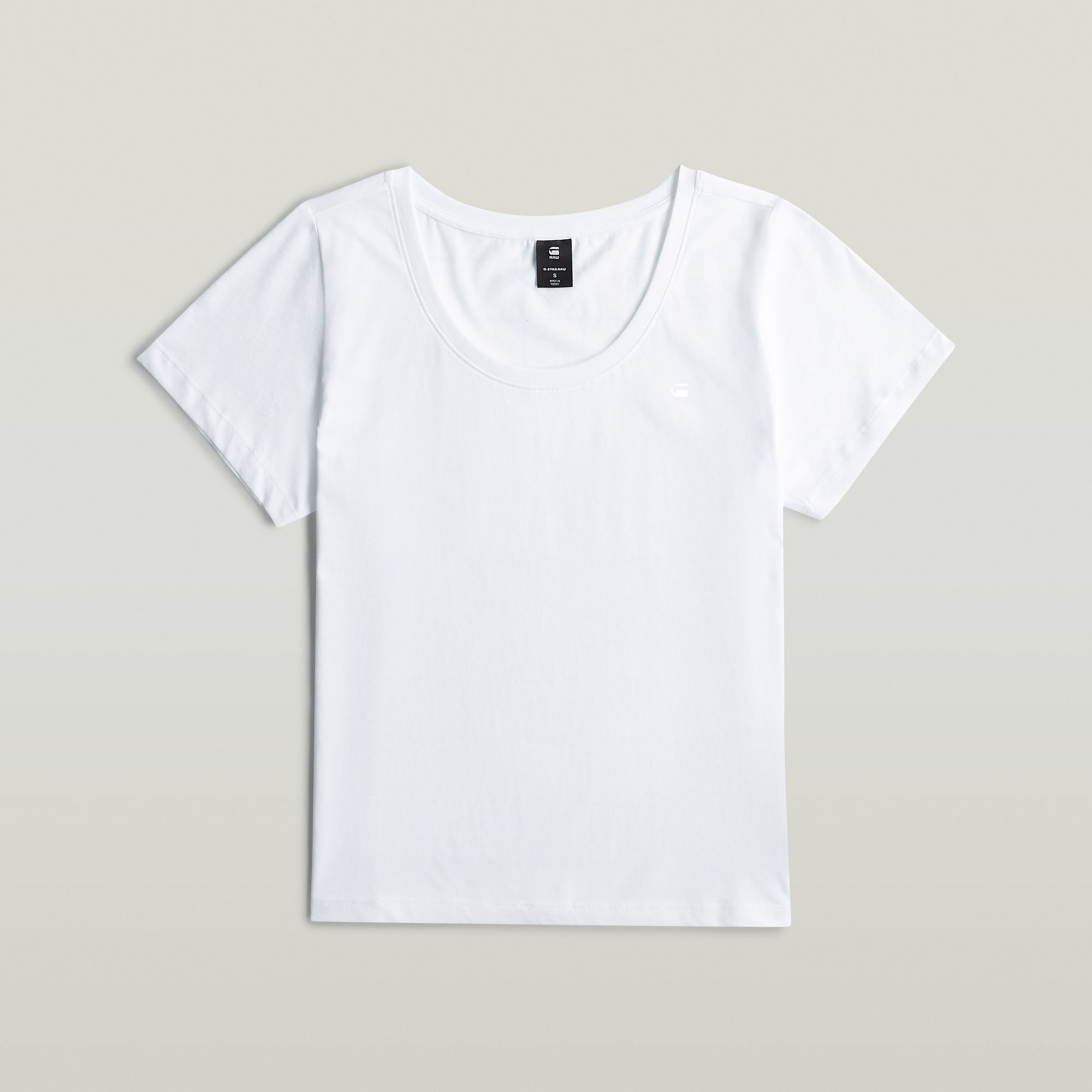 Thumbnail - Scoop Neck T-Shirt - Weiß - Damen