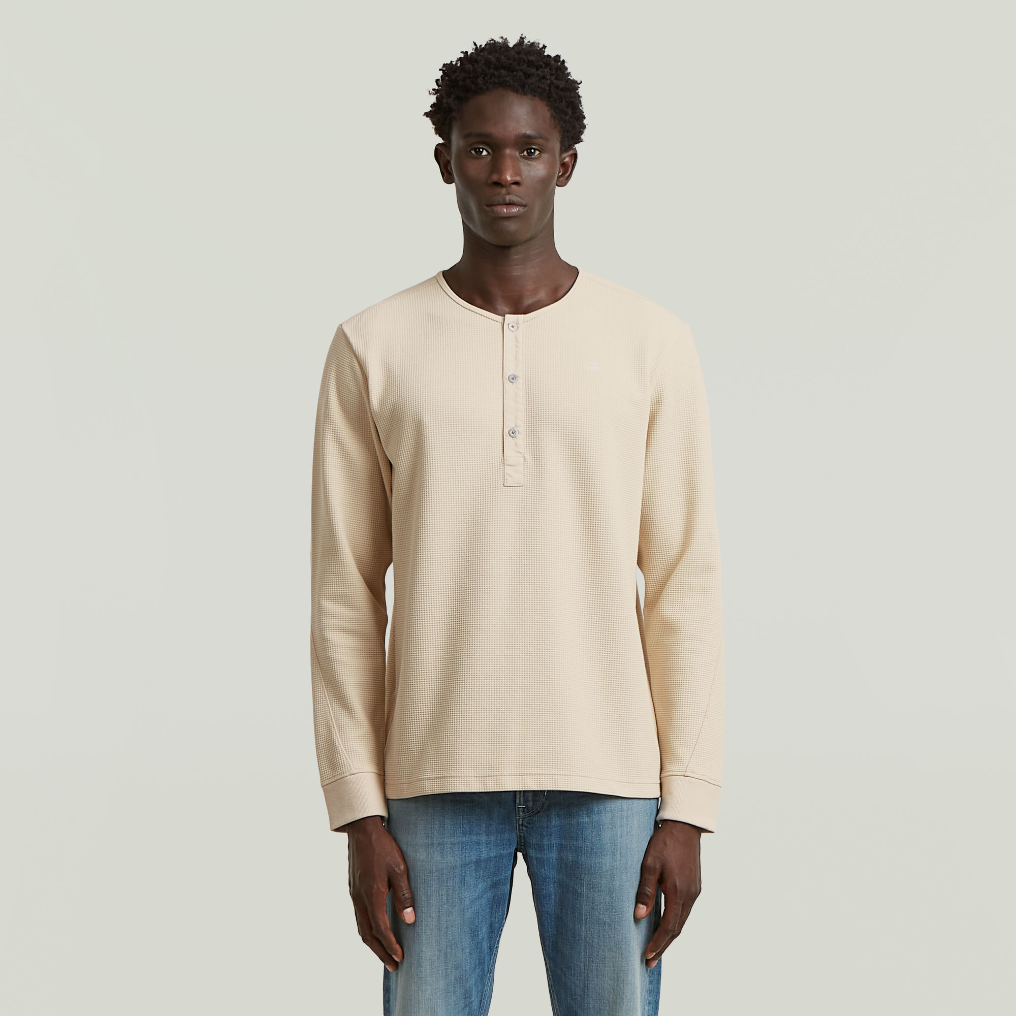 G-Star RAW Structured Tweeter Grandad T-Shirt - Wit - Heren