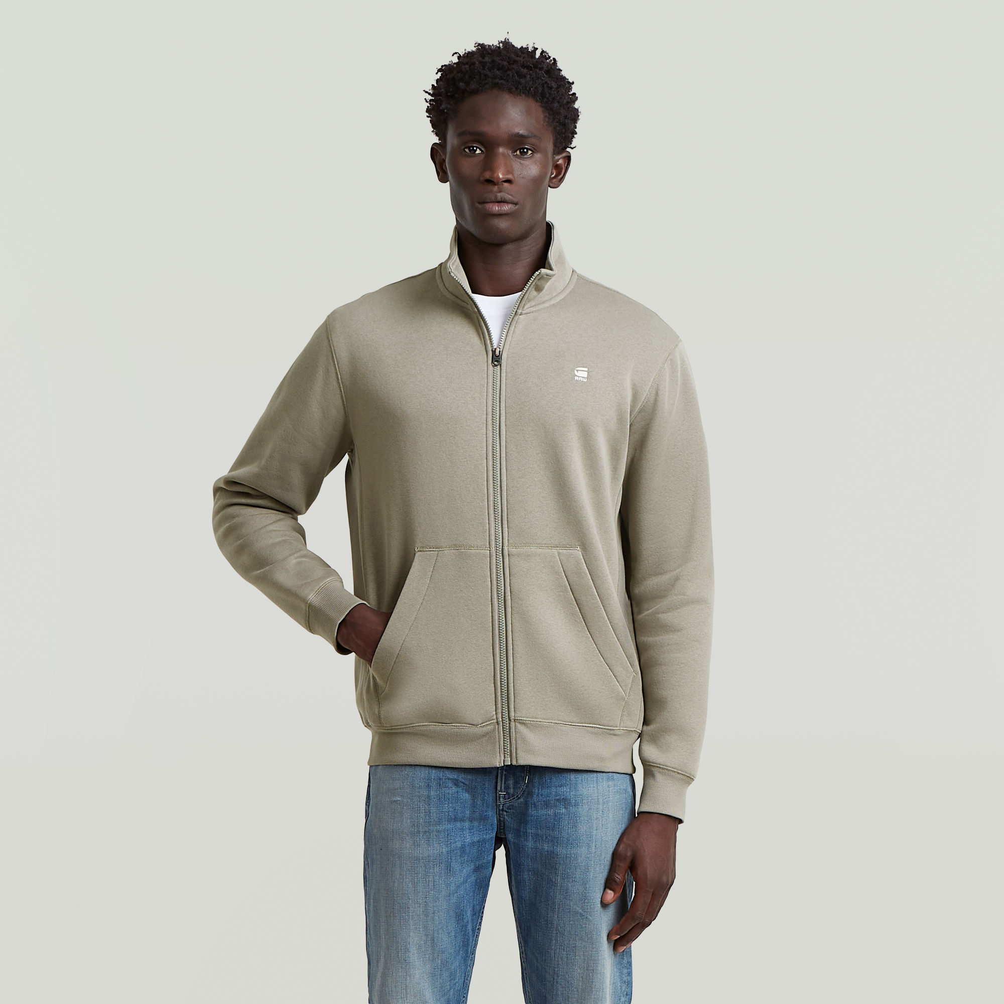 

Premium Core Track Sweaterjack - Beige - Heren