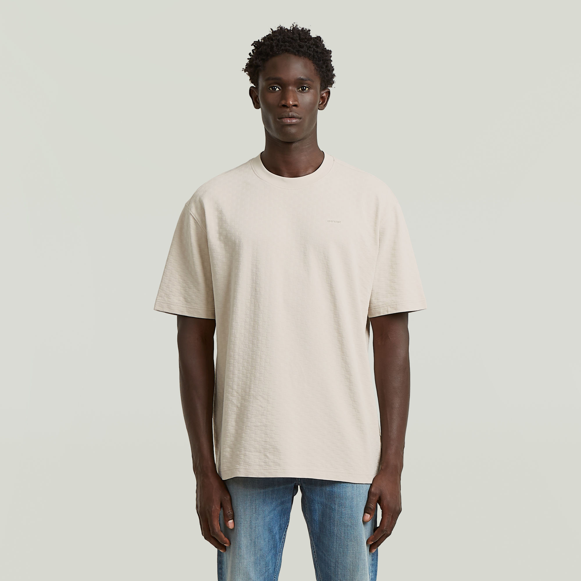 Structured Relaxed Base T-Shirt - Weiß - Herren