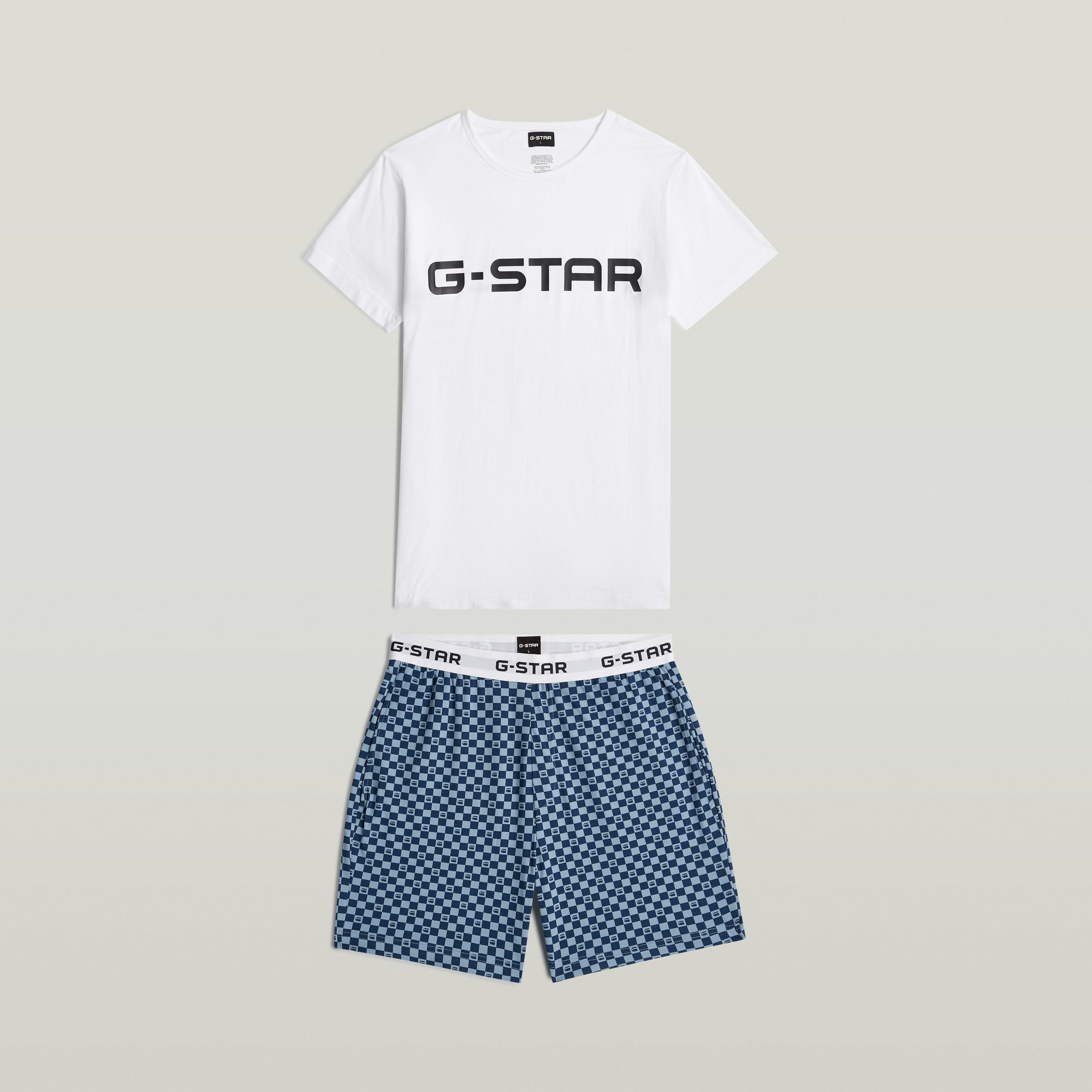 

Tee en Short Pyjama Set - Meerkleurig - Heren