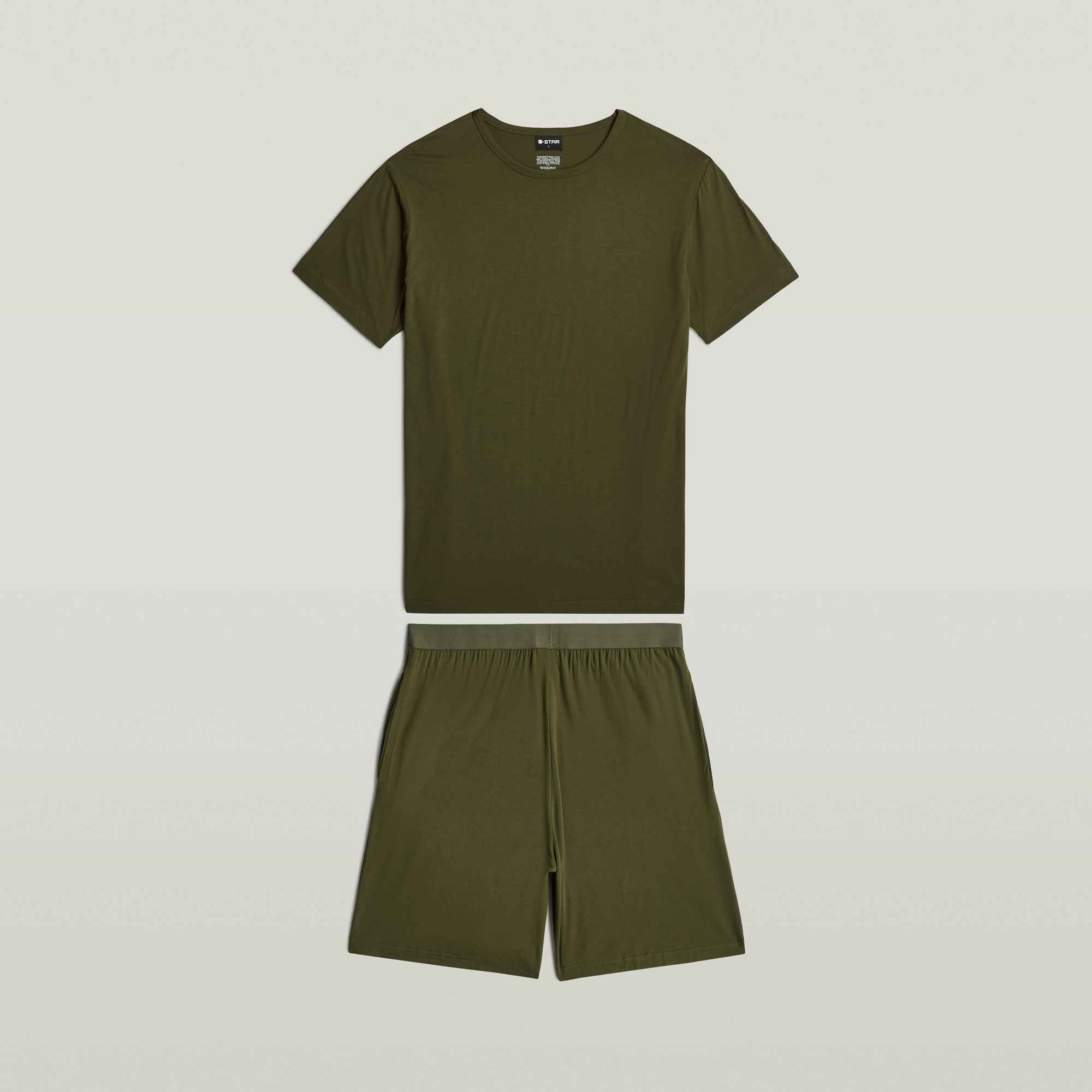 

Tee en Short Pyjama Set - Groen - Heren