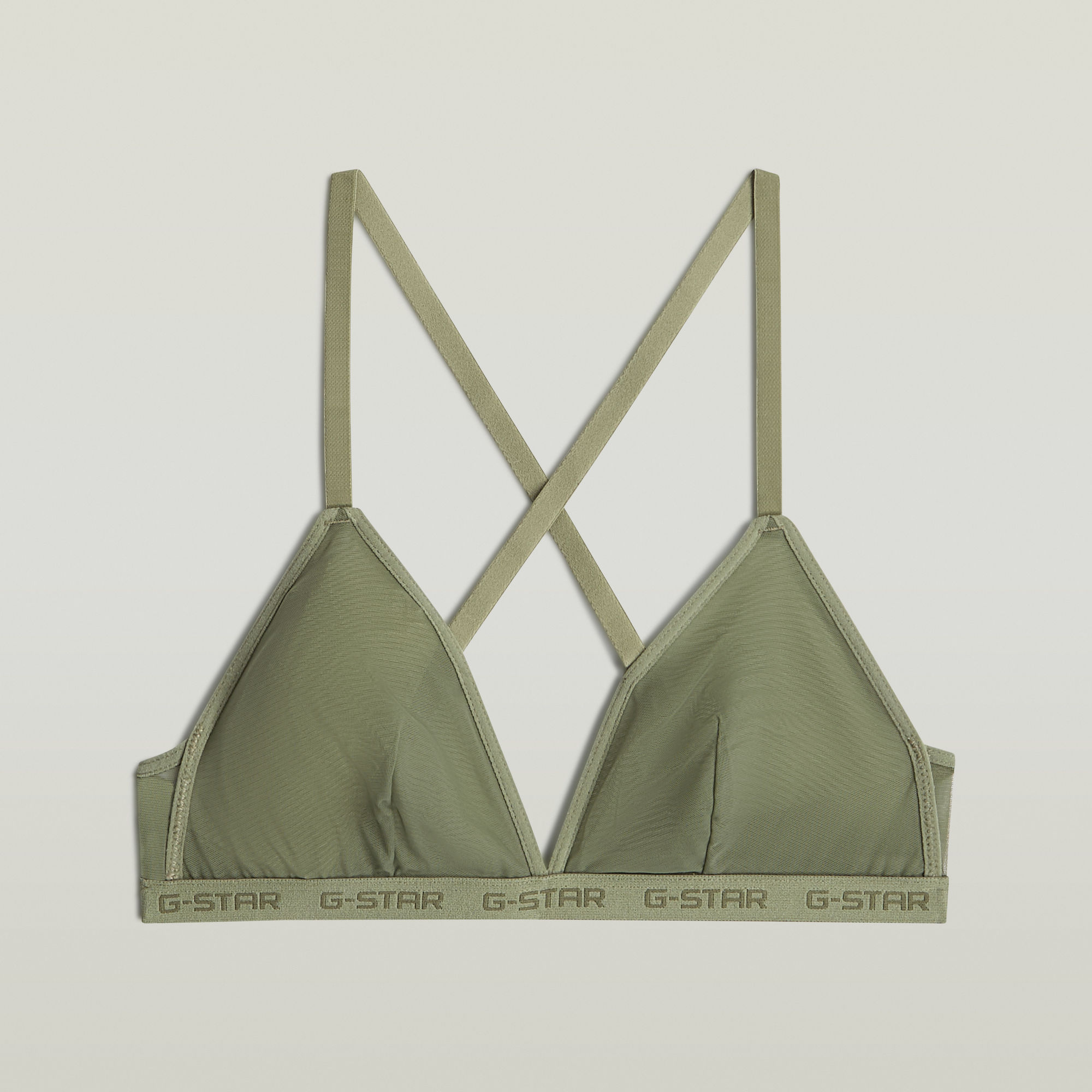Thumbnail - Mesh Triangle Bralette 2er-Pack - Grün - Damen