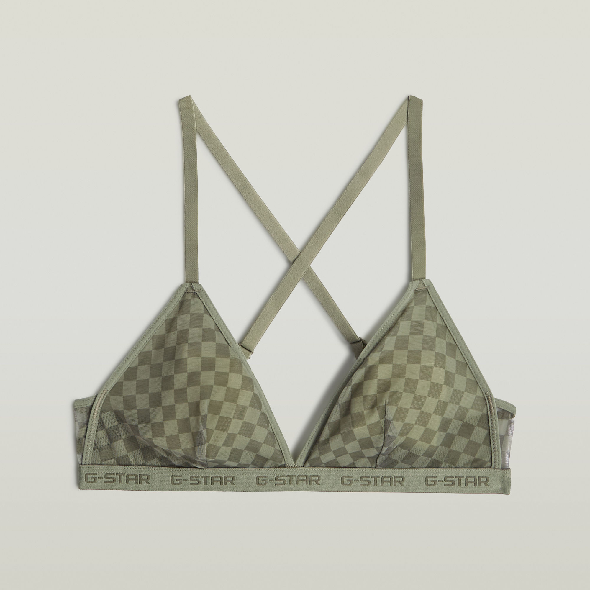 Thumbnail - Mesh Triangle Bralette 2er-Pack - Grün - Damen