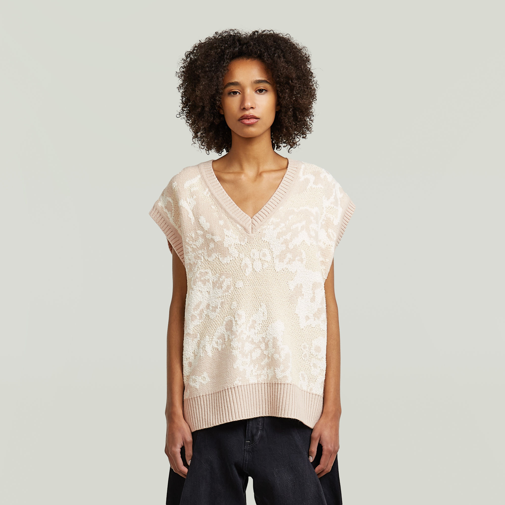 

Jacquard Vest Knit - Multi color - Women