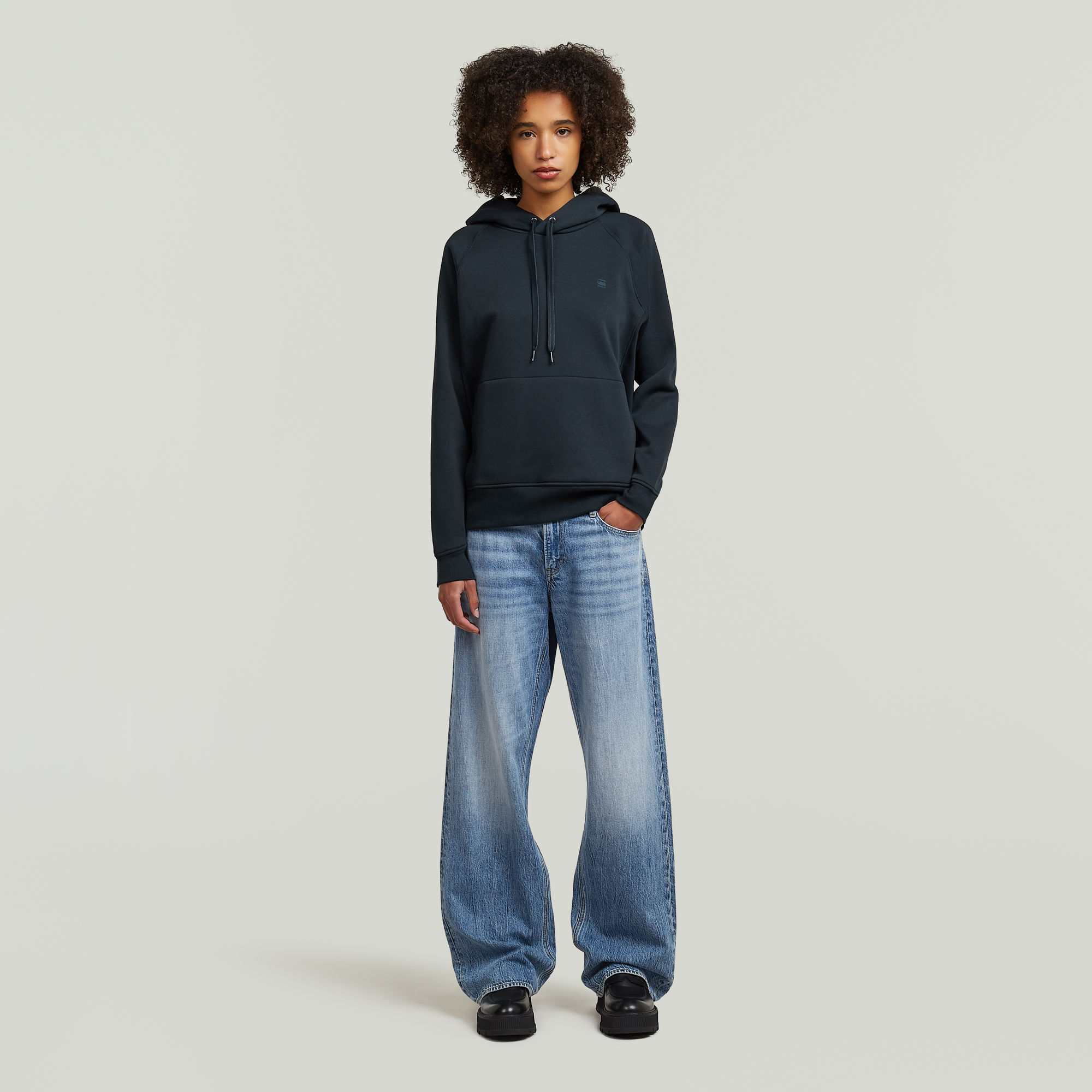 Thumbnail - Premium Core 2.0 Hoodie Sweater - Dunkelblau - Damen