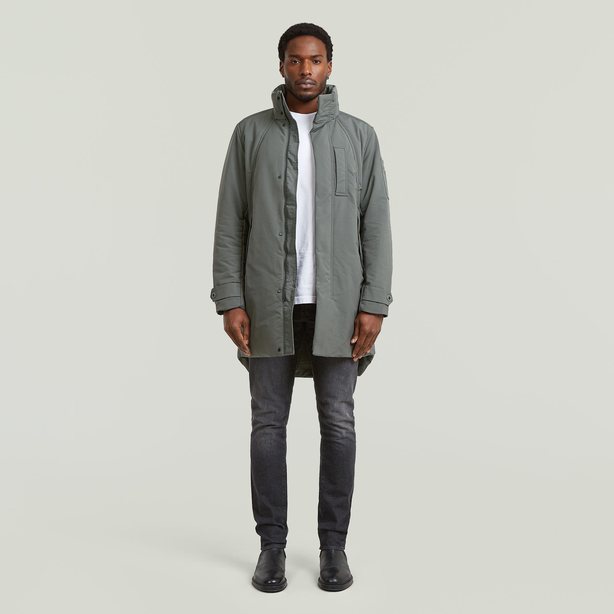 Thumbnail - Utility Lightweight Steppmantel - Grau - Herren