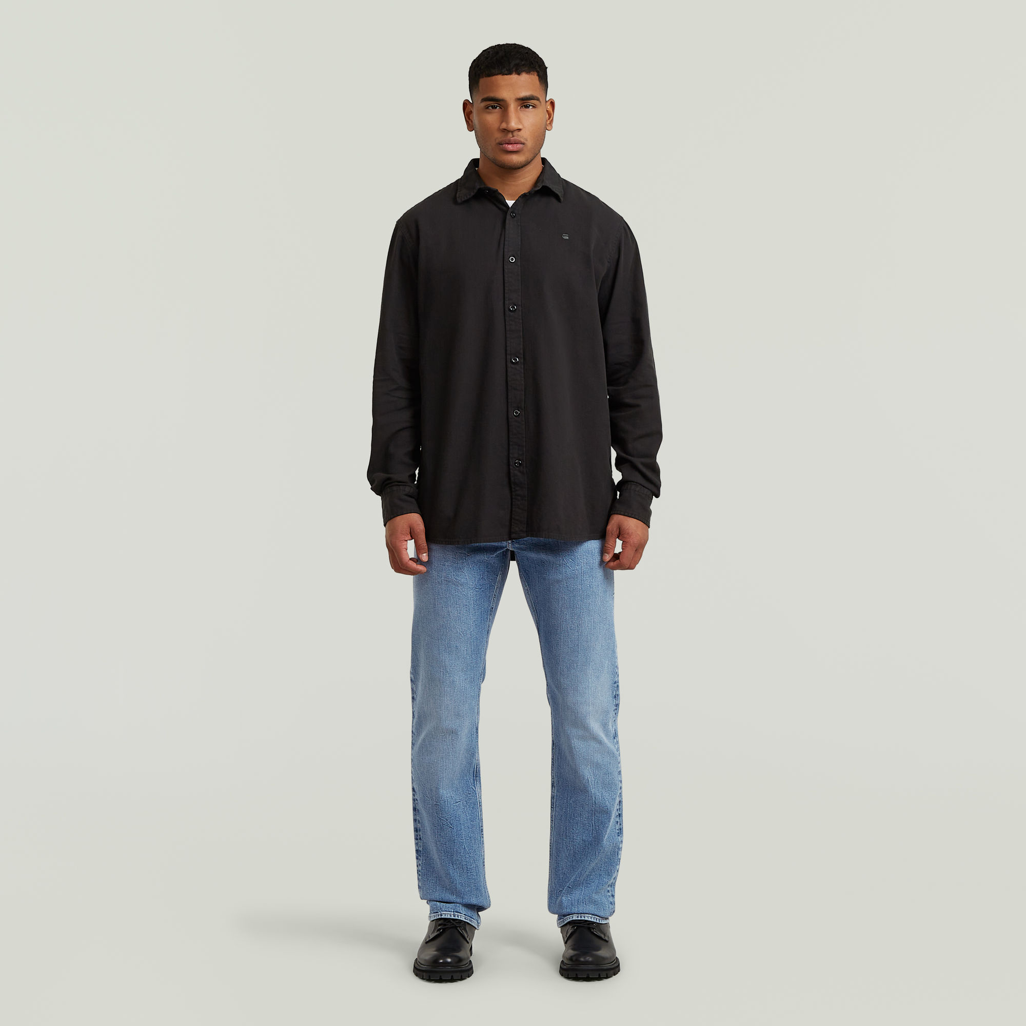 Thumbnail - Clean Regular Hemd - Schwarz - Herren
