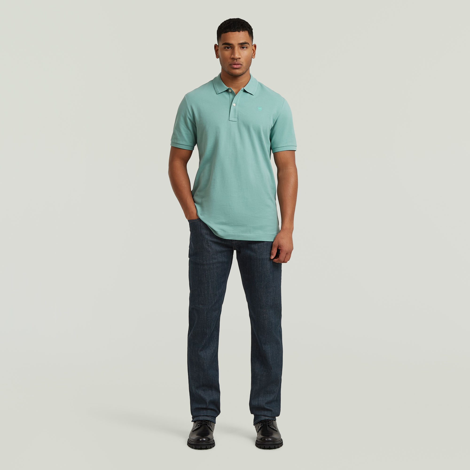 Thumbnail - Dunda Slim Poloshirt - Mittelblau - Herren