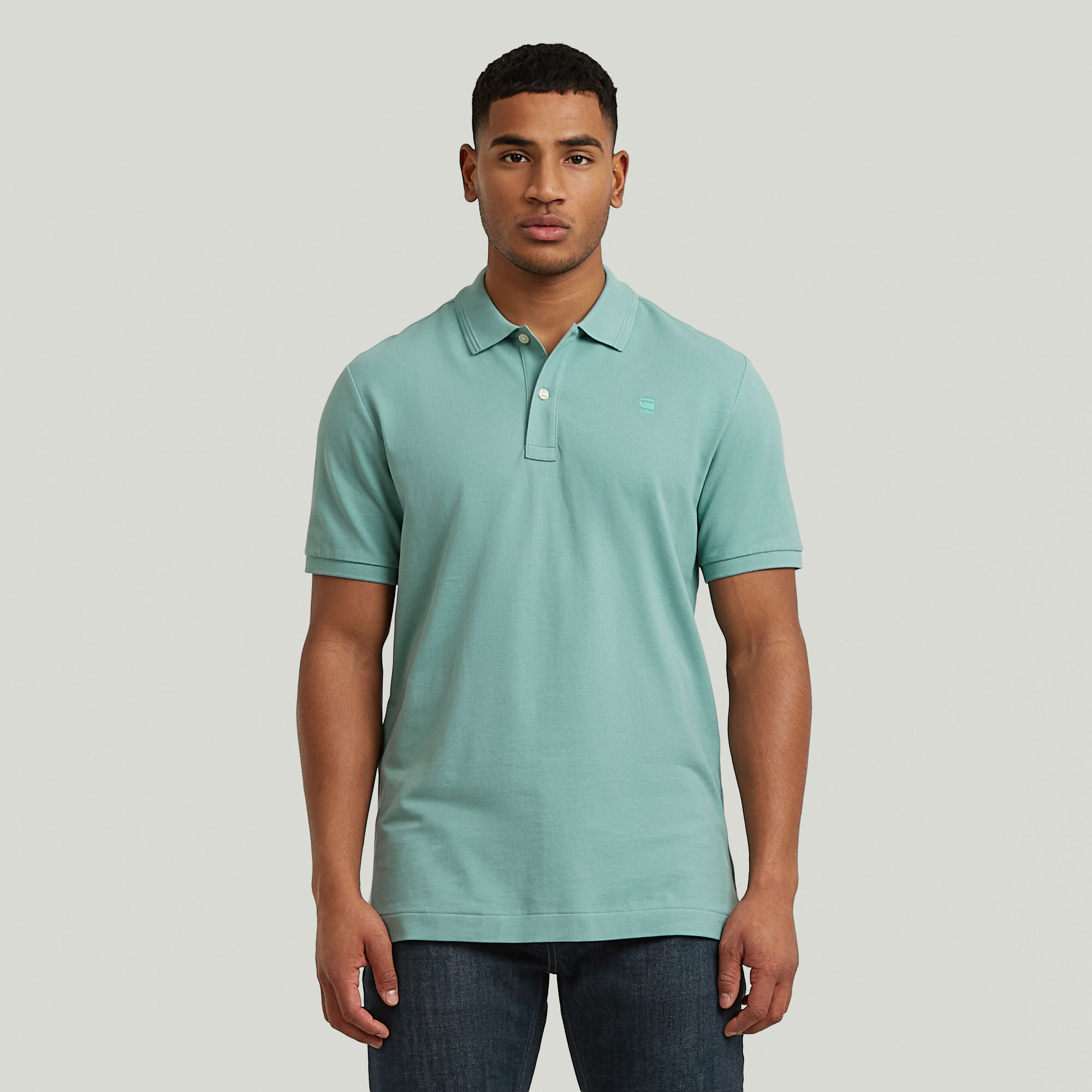 Dunda Slim Poloshirt - Mittelblau - Herren