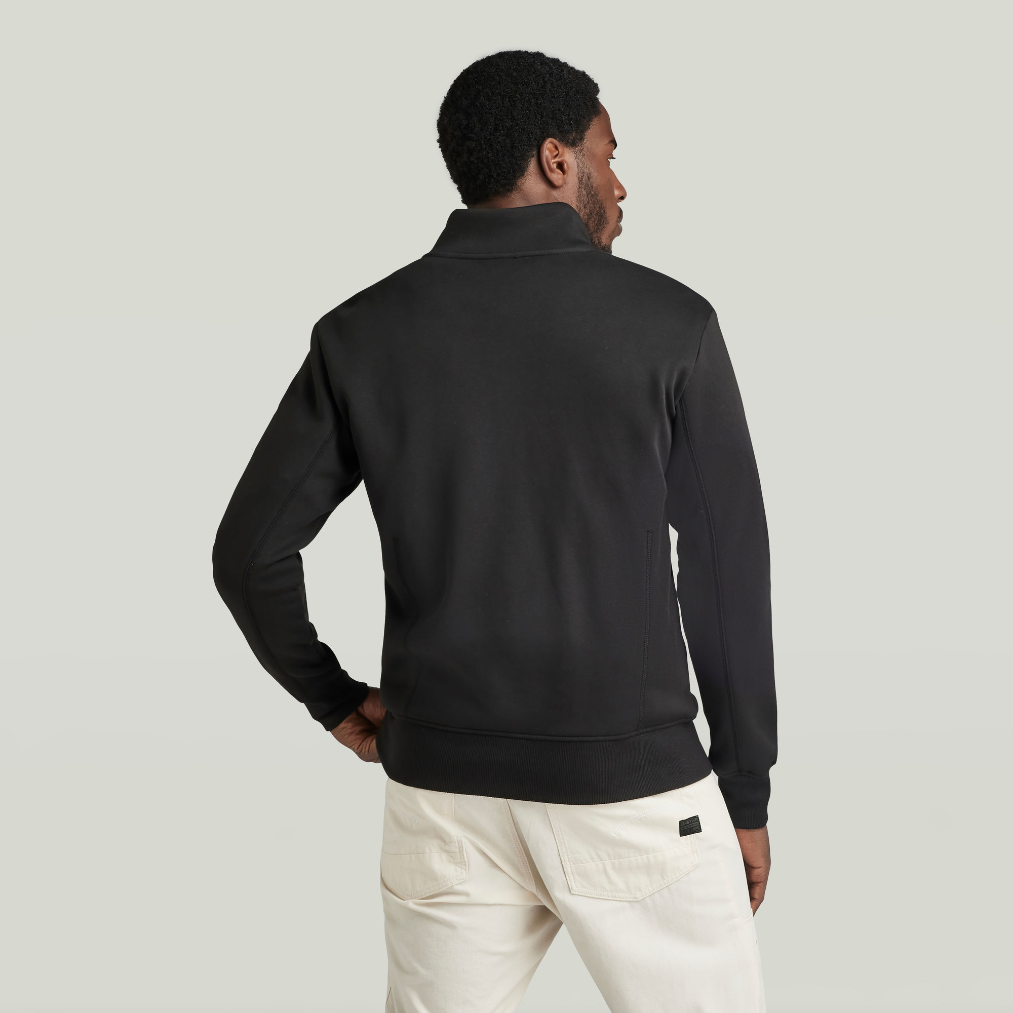 Thumbnail - Track Jacket Sweatshirt - Schwarz - Herren