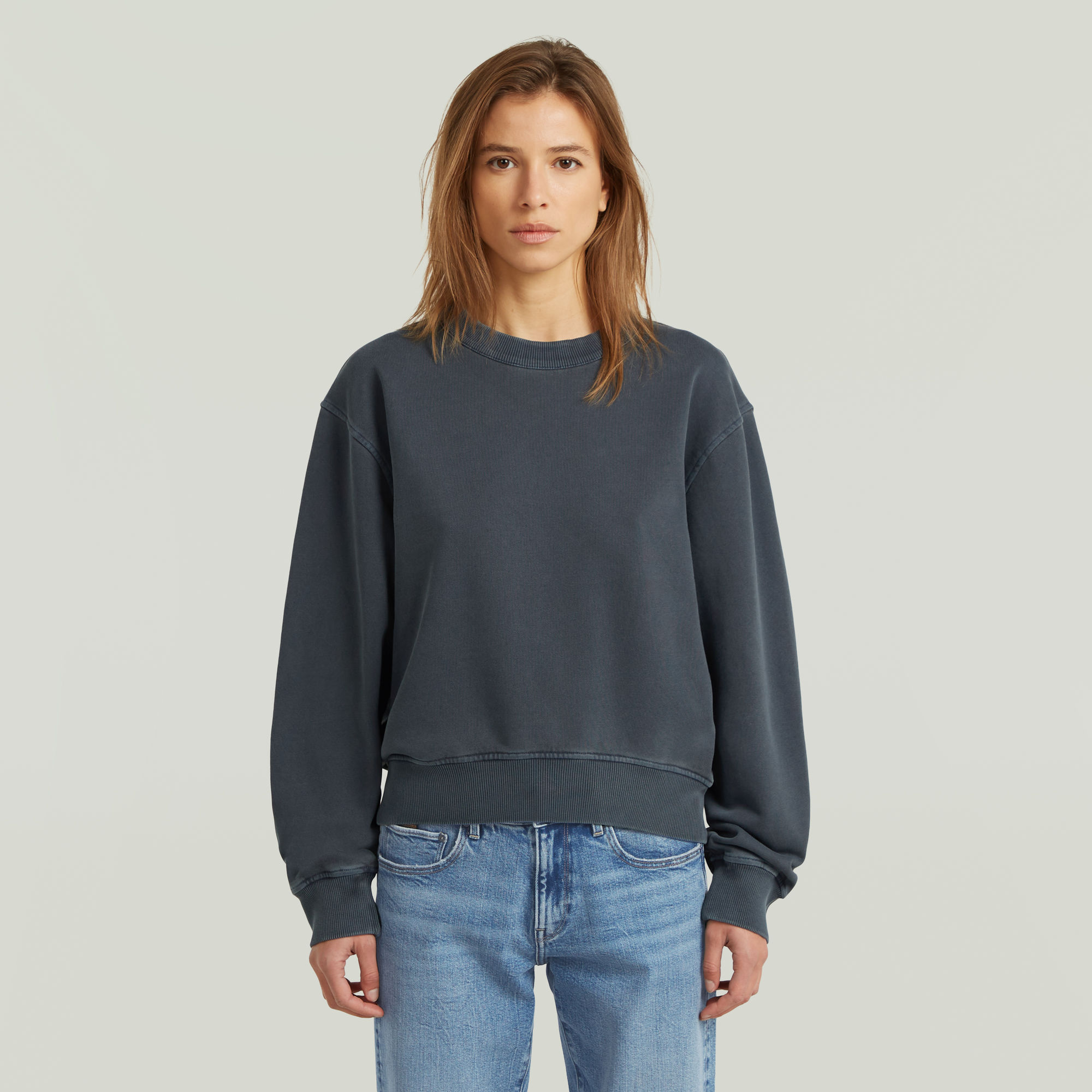 

Washed Relaxed Sweater - Donkerblauw - Dames