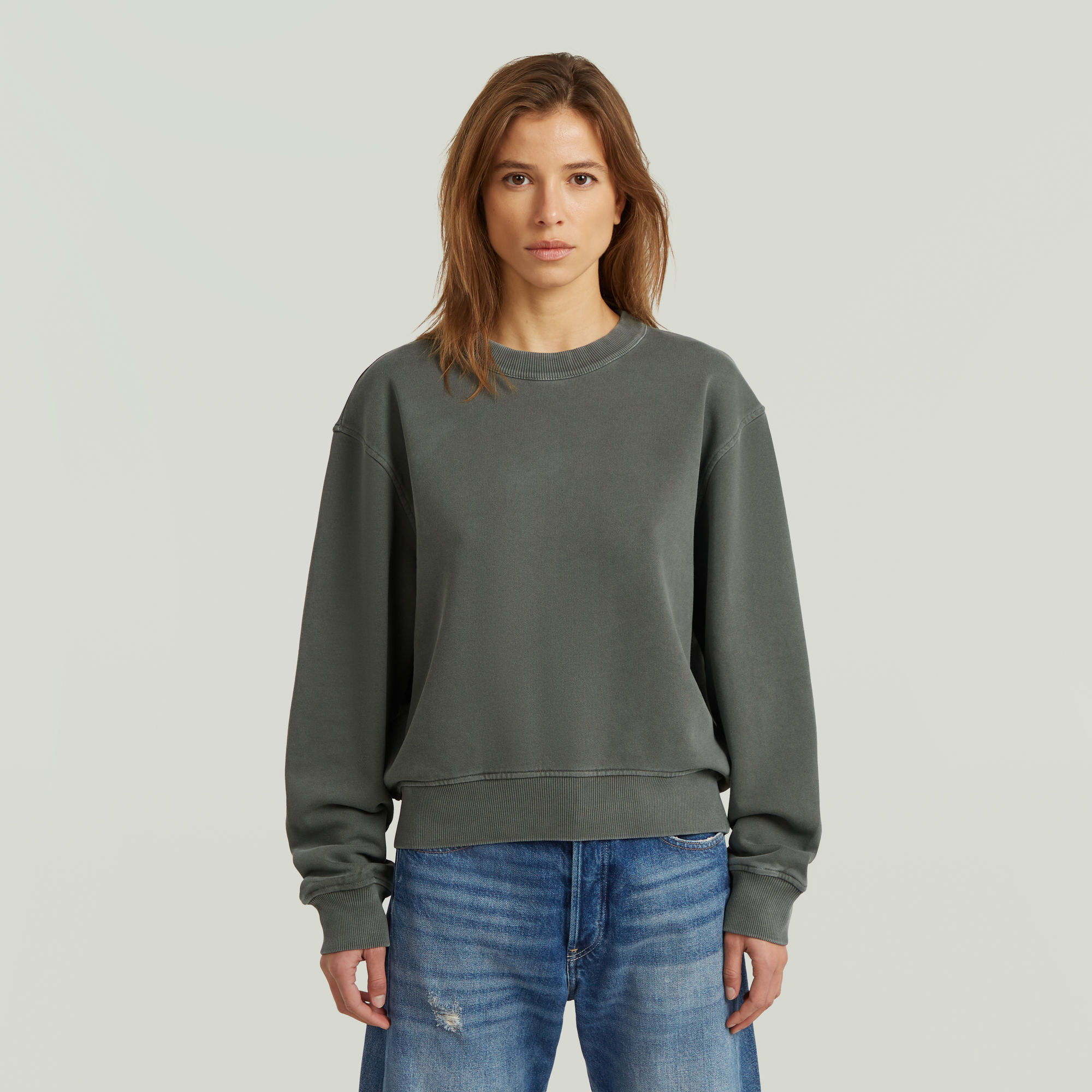 

Washed Relaxed Sweater - Grijs - Dames