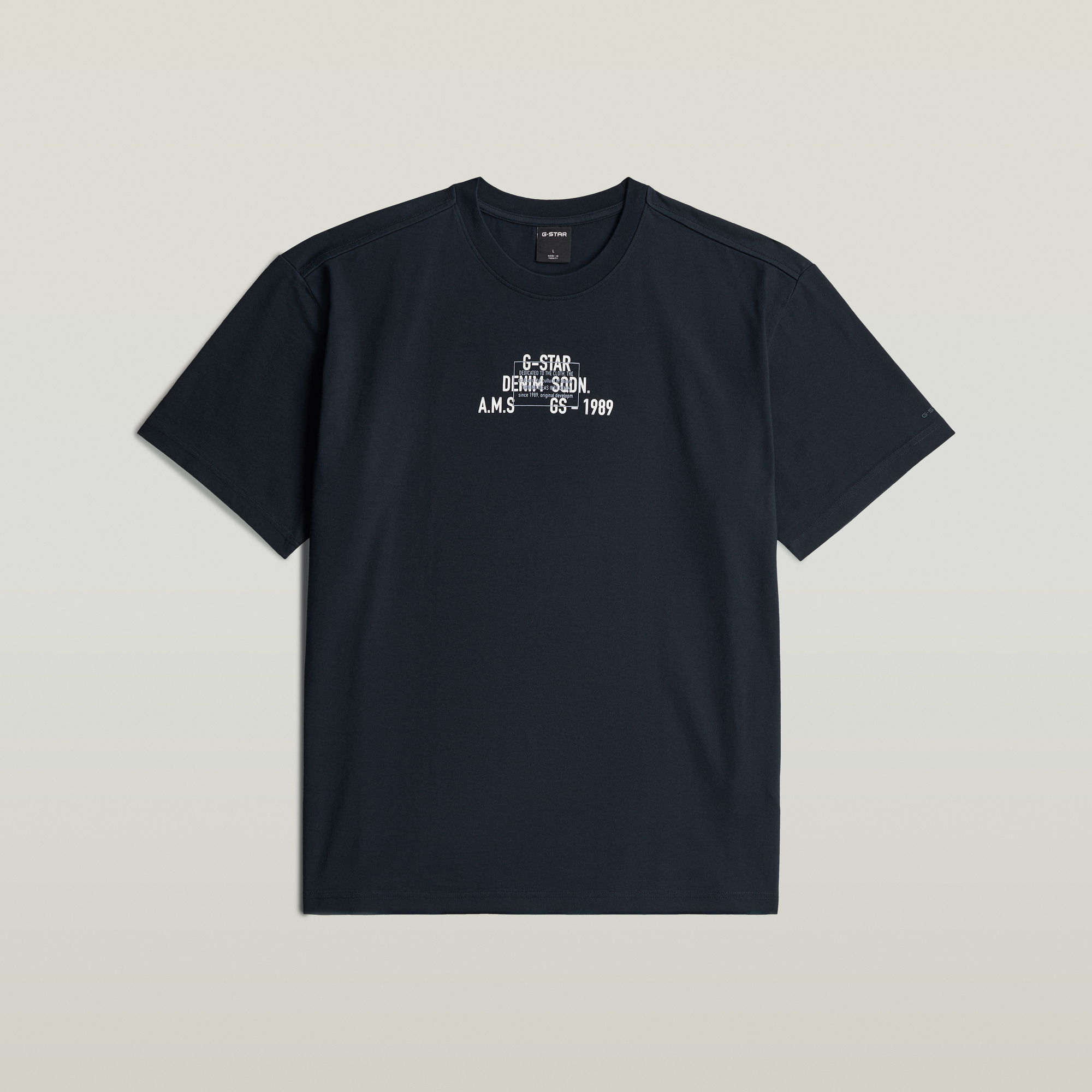 Thumbnail - Multi Technique Relaxed T-Shirt - Dunkelblau - Herren