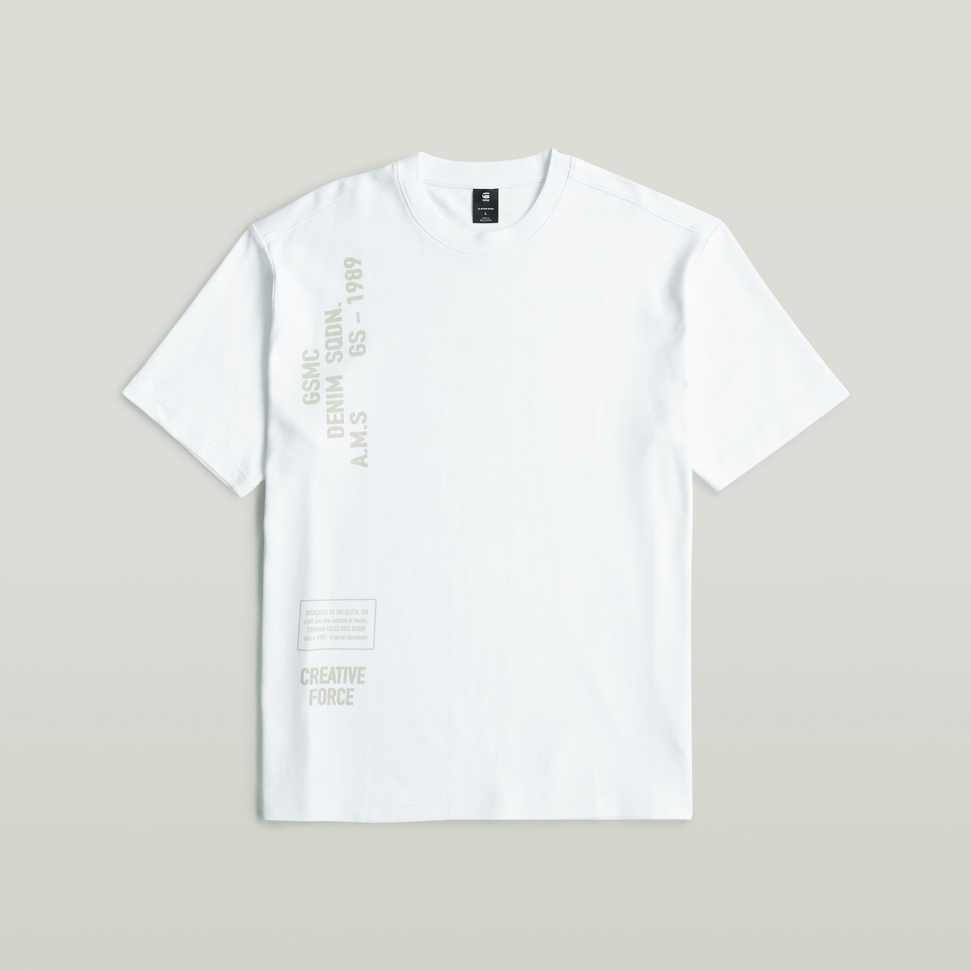 Thumbnail - Stencil Relaxed T-Shirt - Weiß - Herren