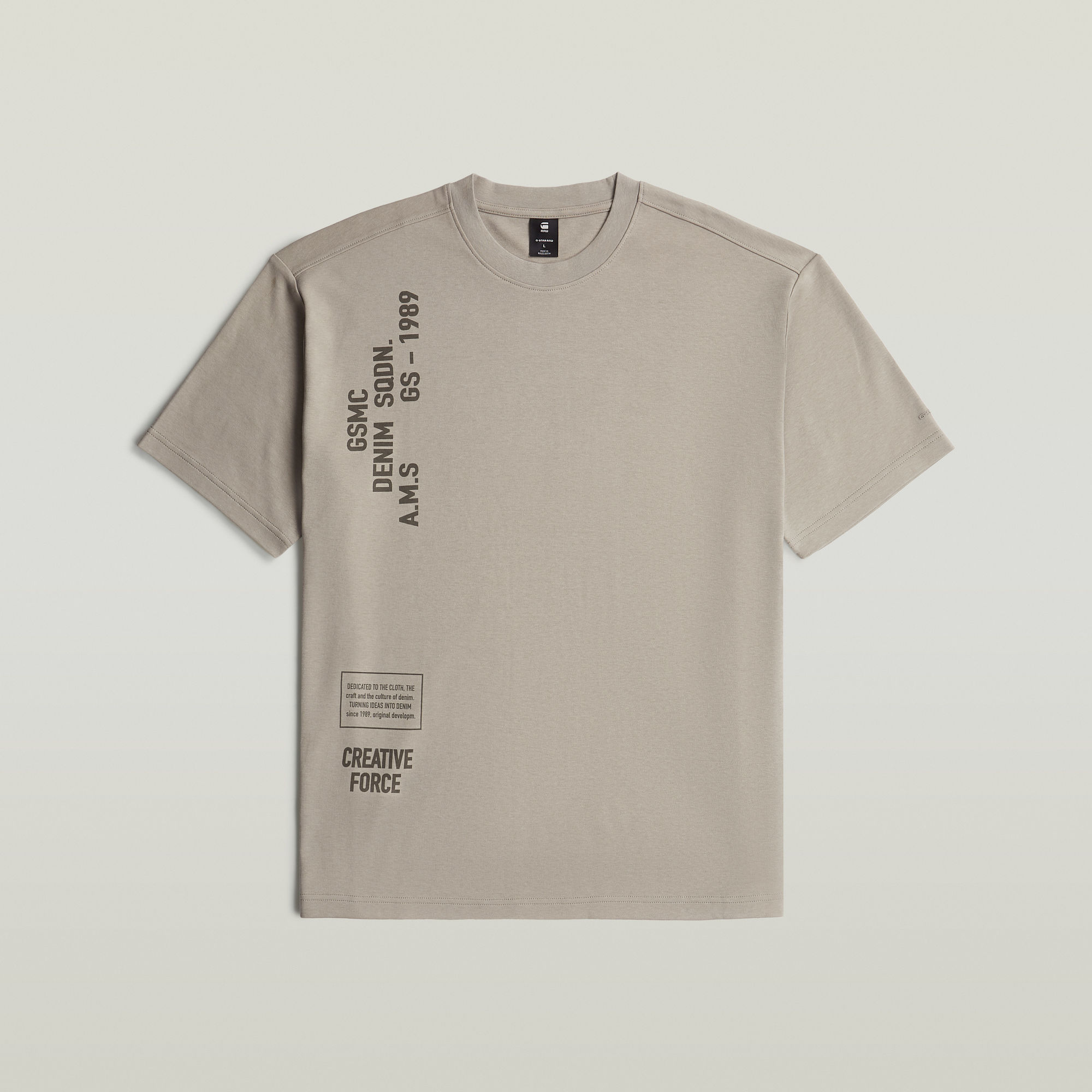 Thumbnail - Stencil Relaxed T-Shirt - Beige - Herren