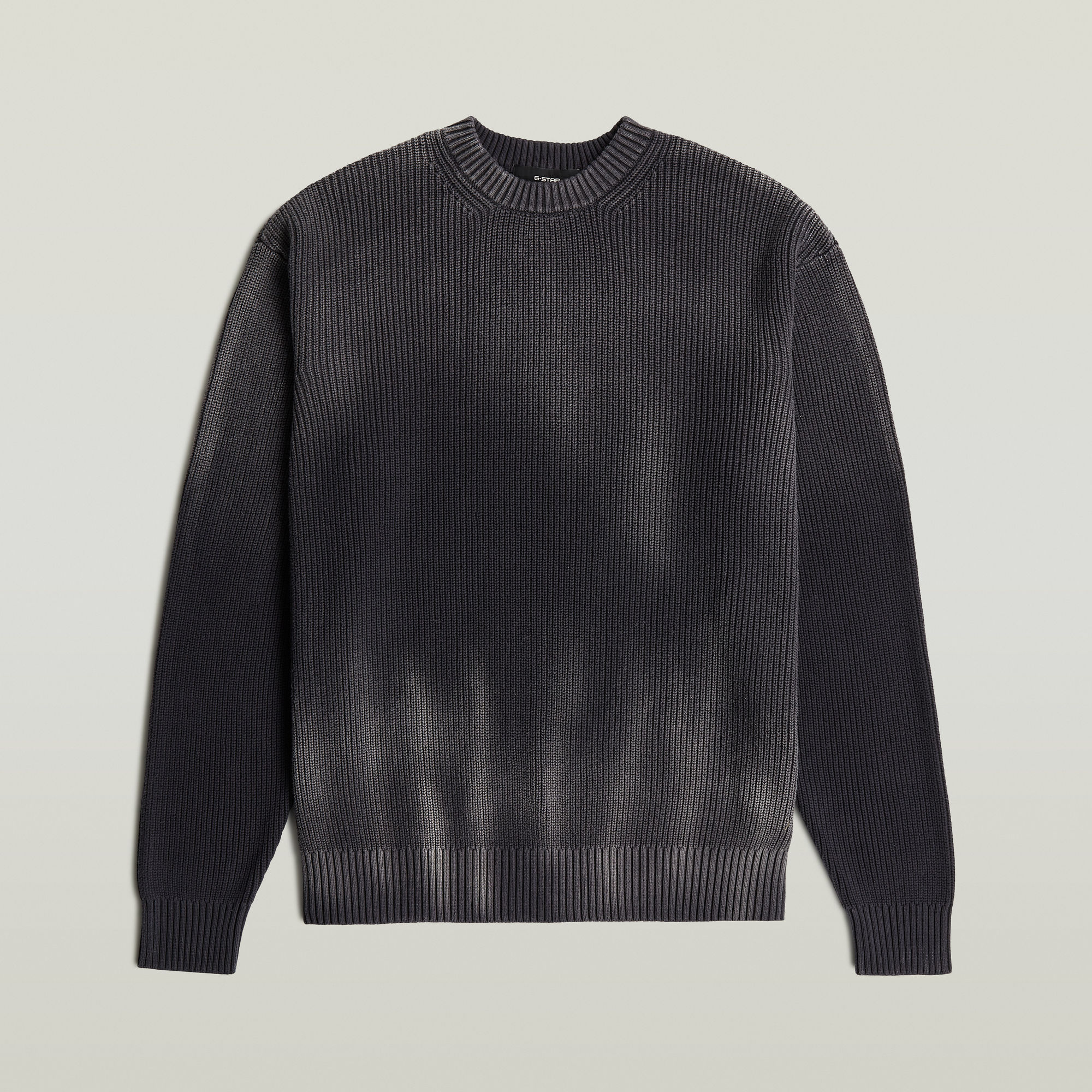 Thumbnail - Sunfaded Loose Knit Pullover - Dunkelblau - Herren