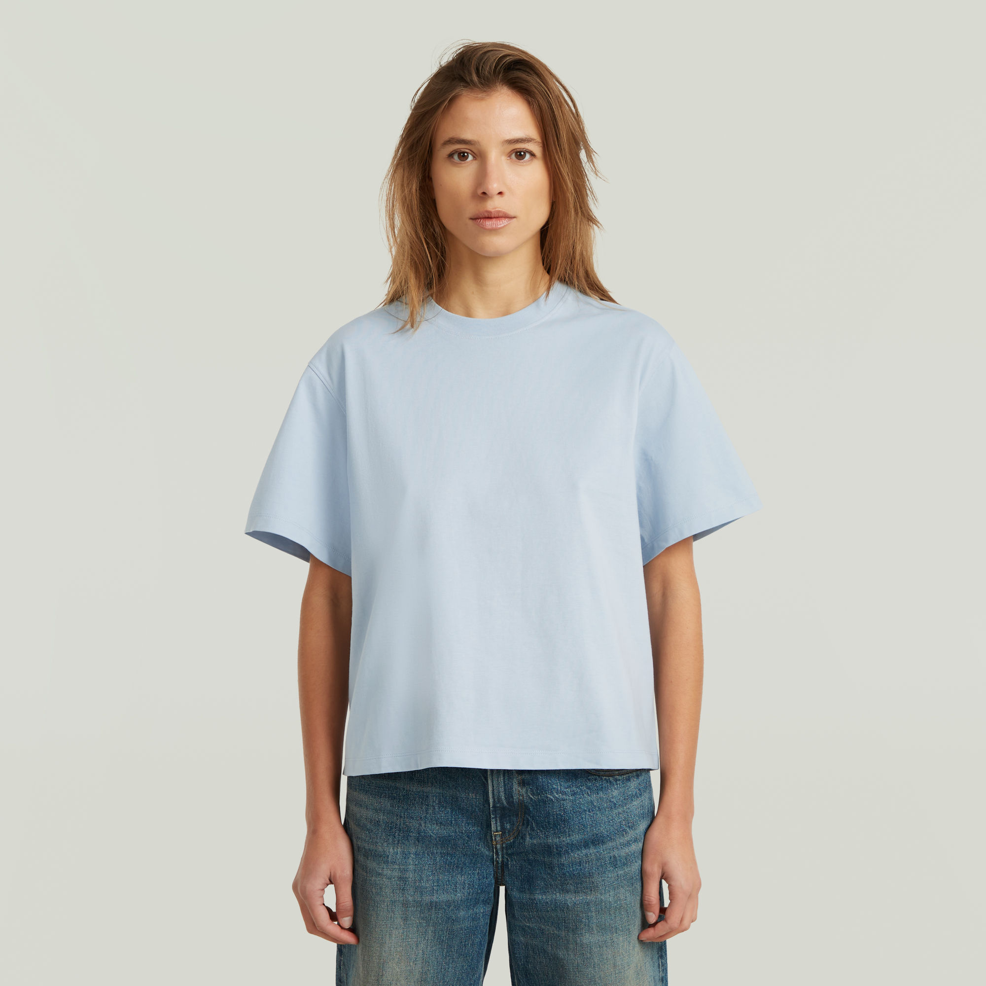Relaxed T-Shirt - Hellblau - Damen