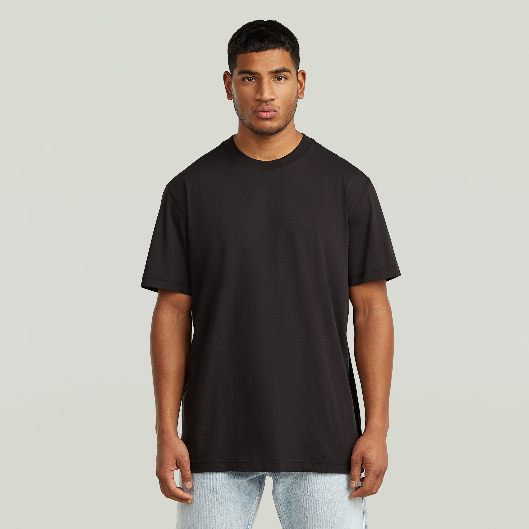 Layered Back Graphic T-Shirt - Schwarz - Herren
