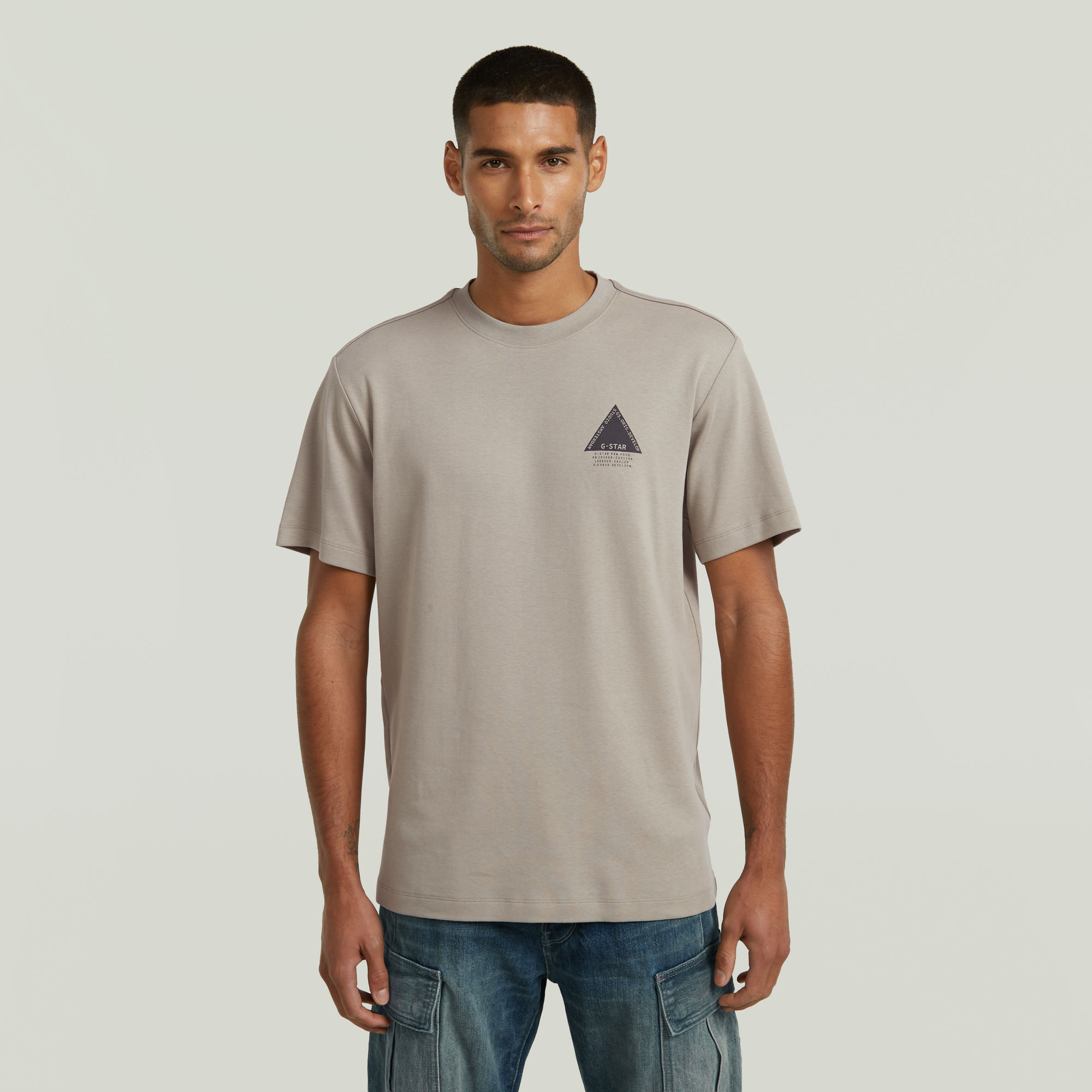 G-Star RAW Small Logo T-Shirt - Beige - Heren