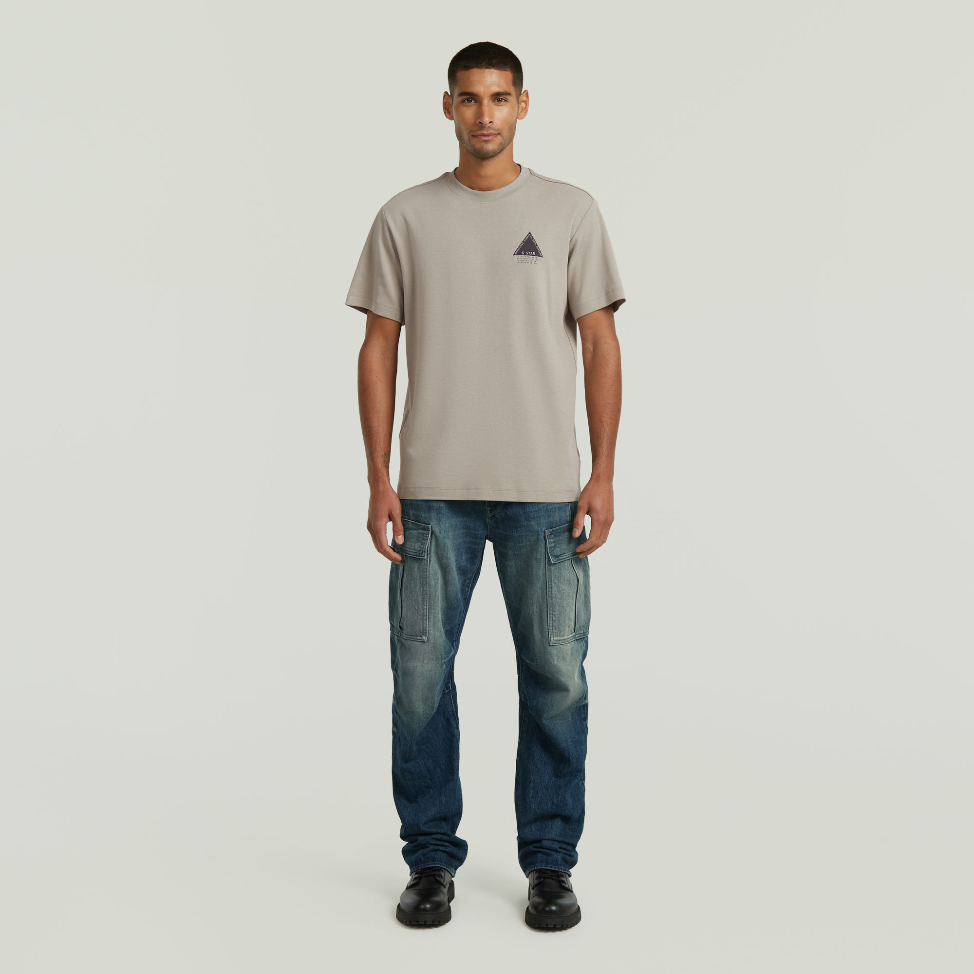 Thumbnail - Small Logo T-Shirt - Beige - Herren