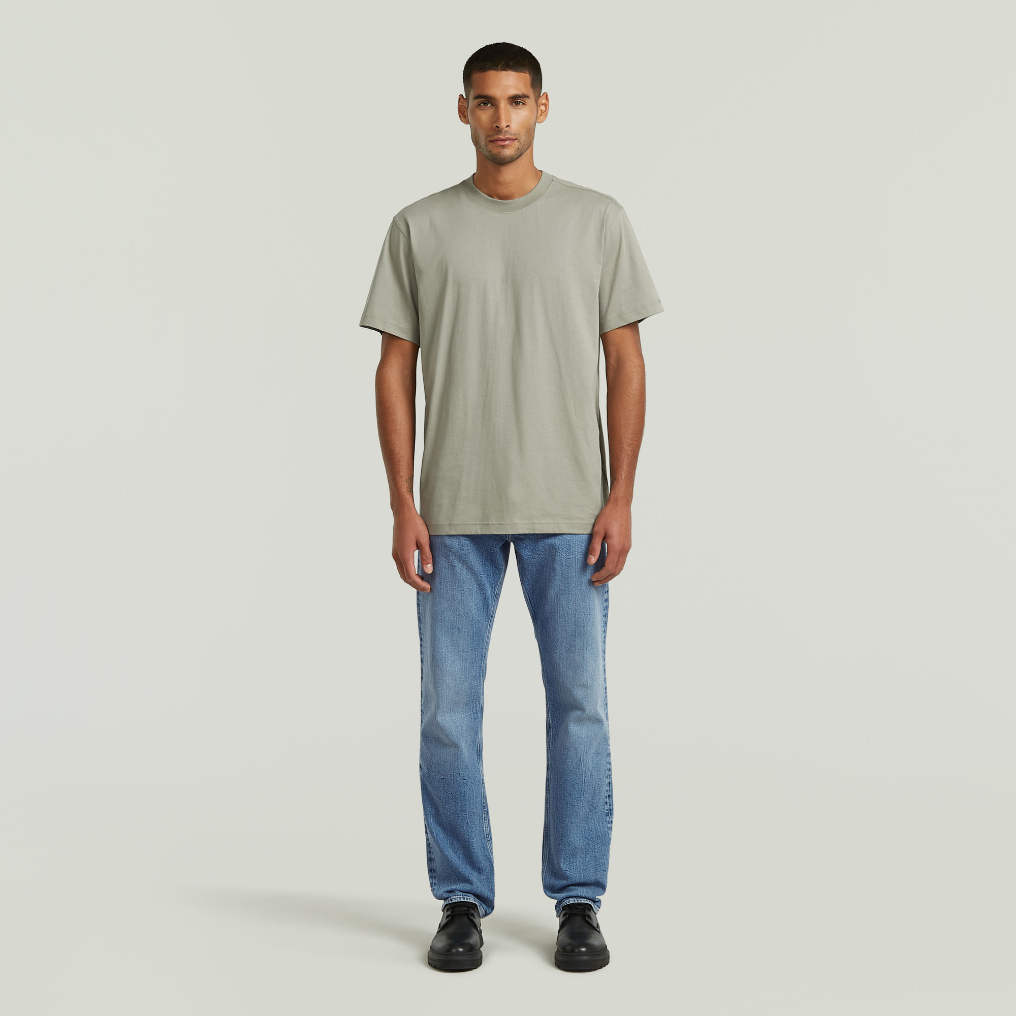 Thumbnail - Layered Back Graphic T-Shirt - Beige - Herren