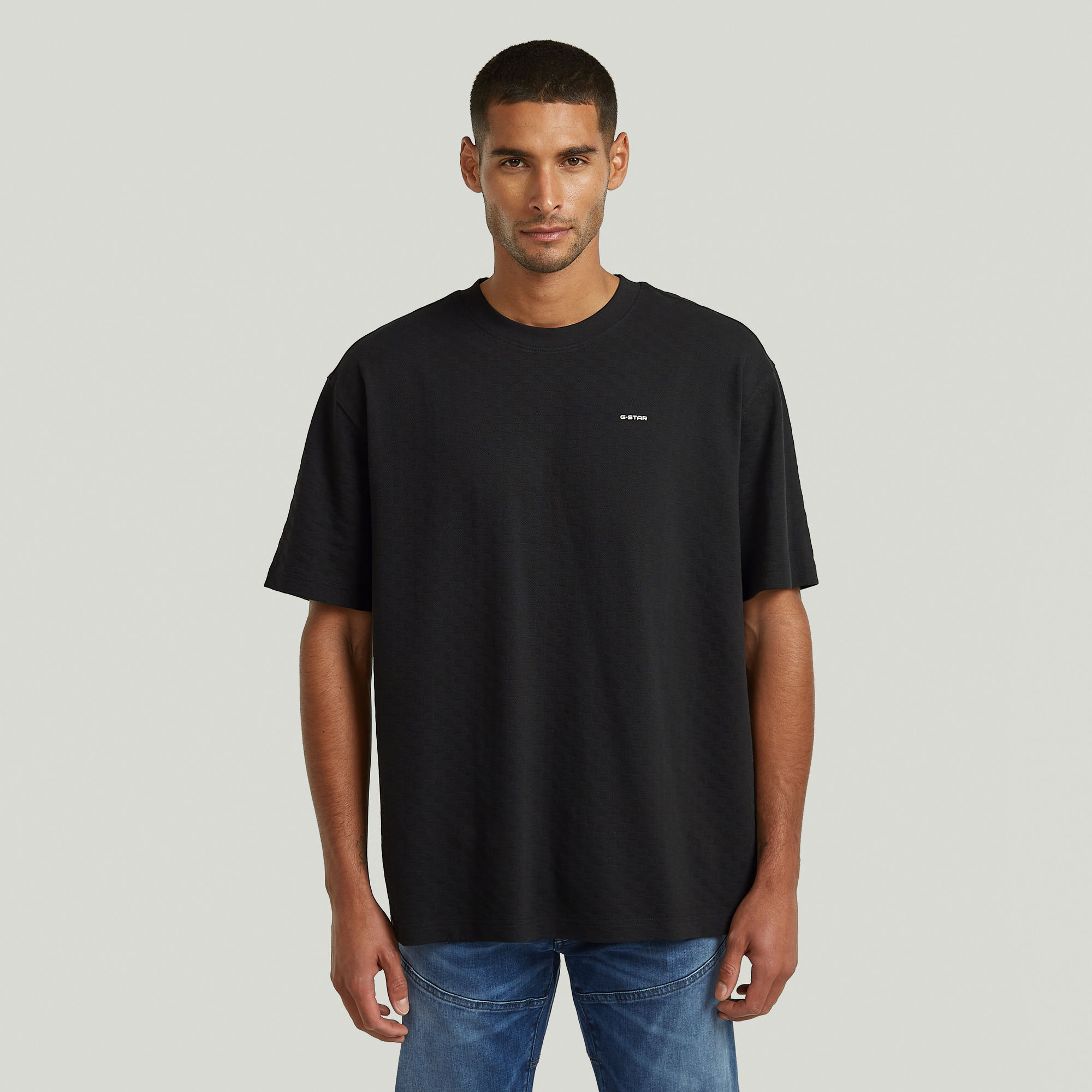 

Structured Relaxed Base T-Shirt - Zwart - Heren