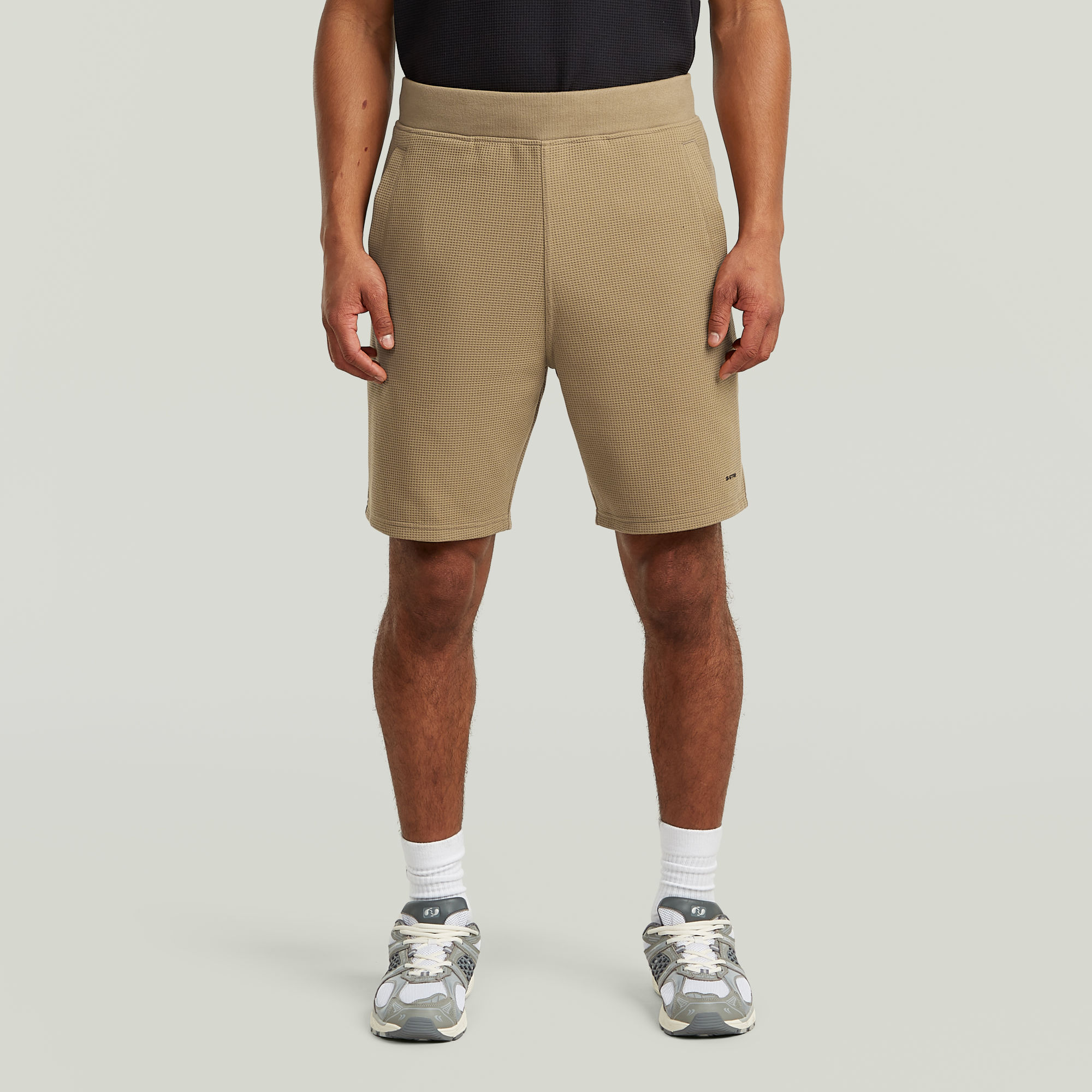 Structured Jersey Shorts - Beige - Herren