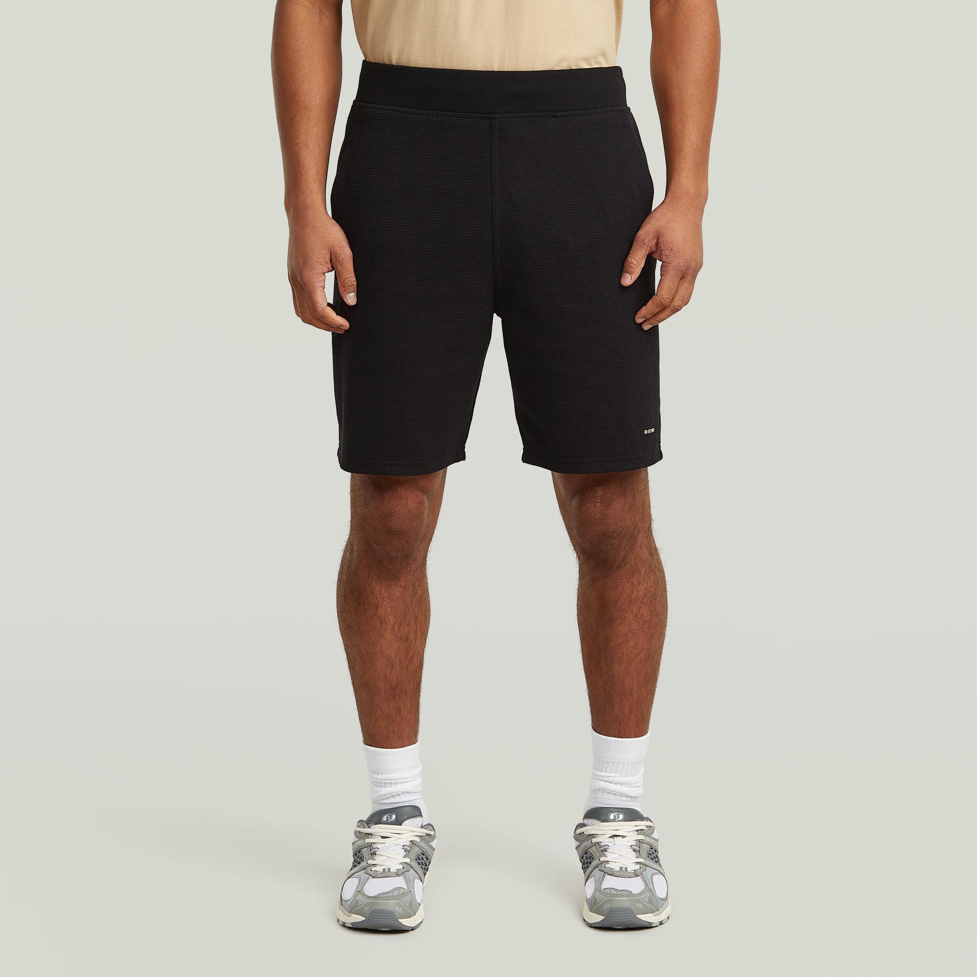 Structured Jersey Short - Schwarz - Herren