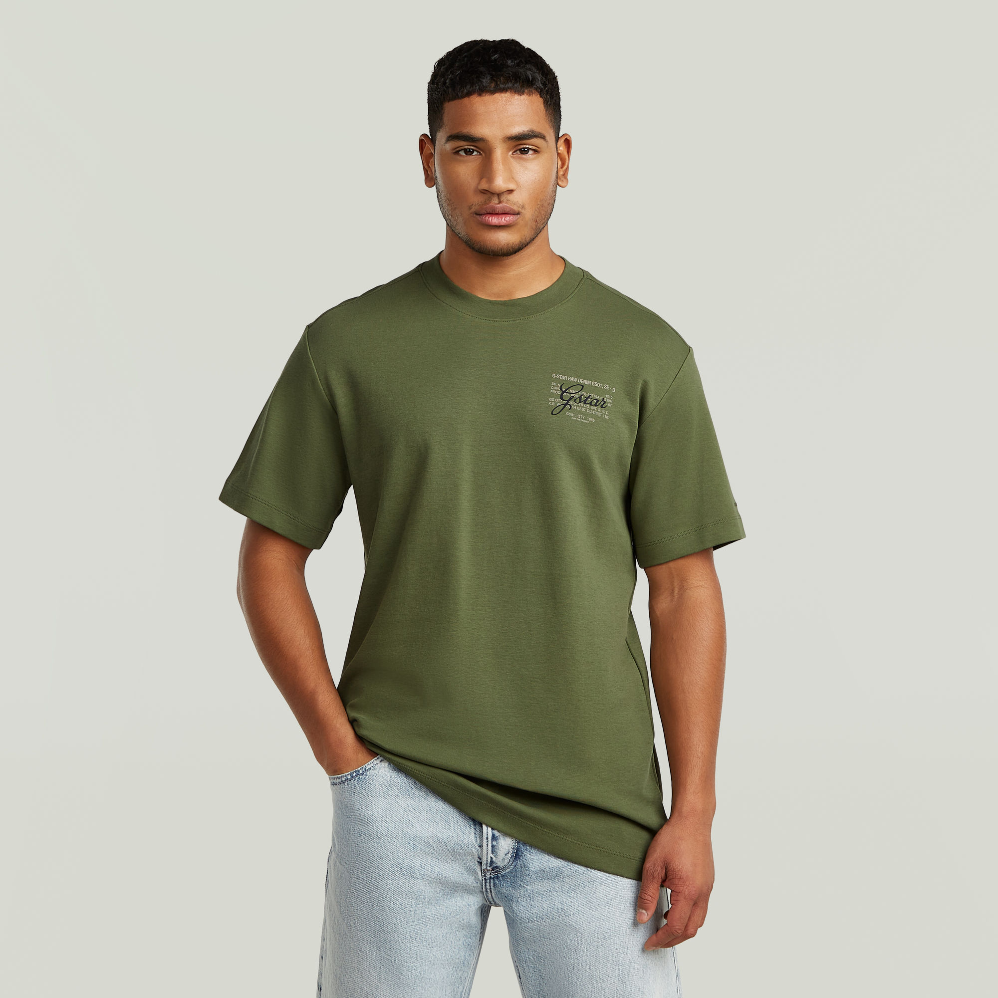 Script Graphic T-Shirt - Grün - Herren