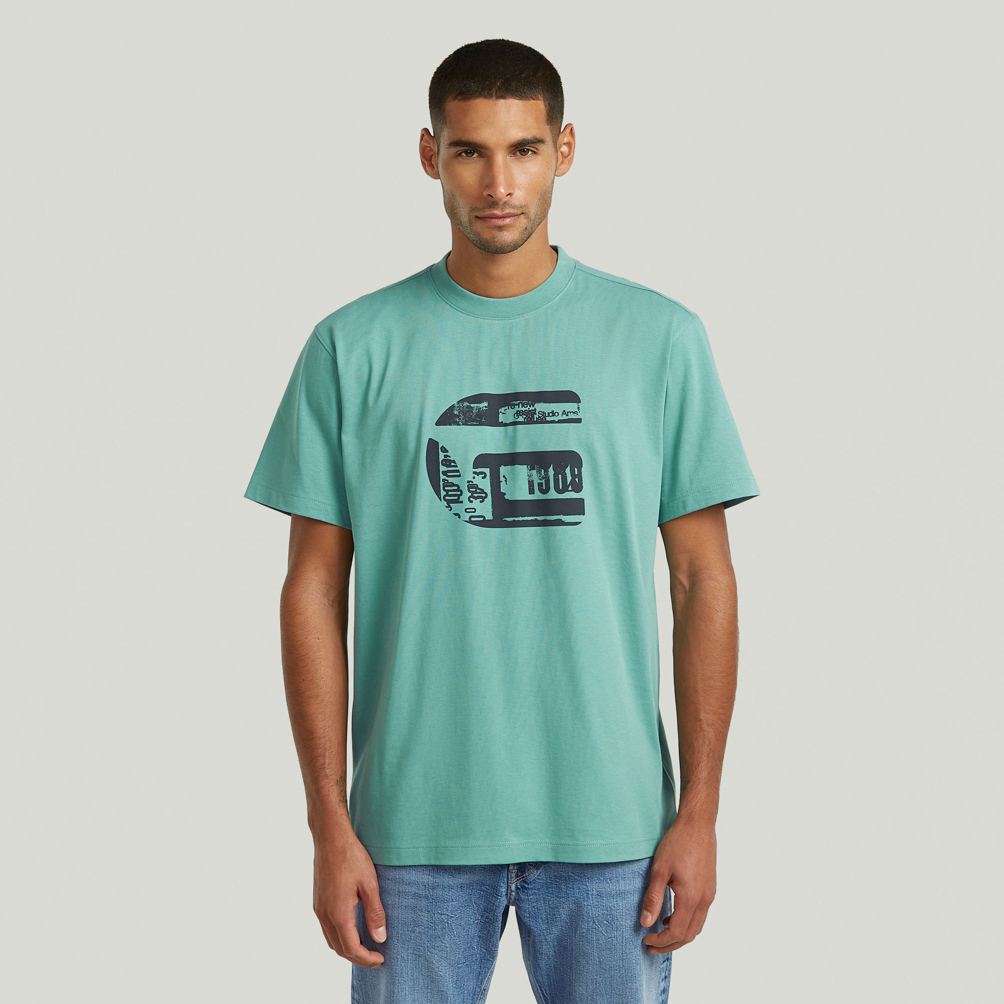 

G Icon Graphic T-Shirt - Medium blue - Men