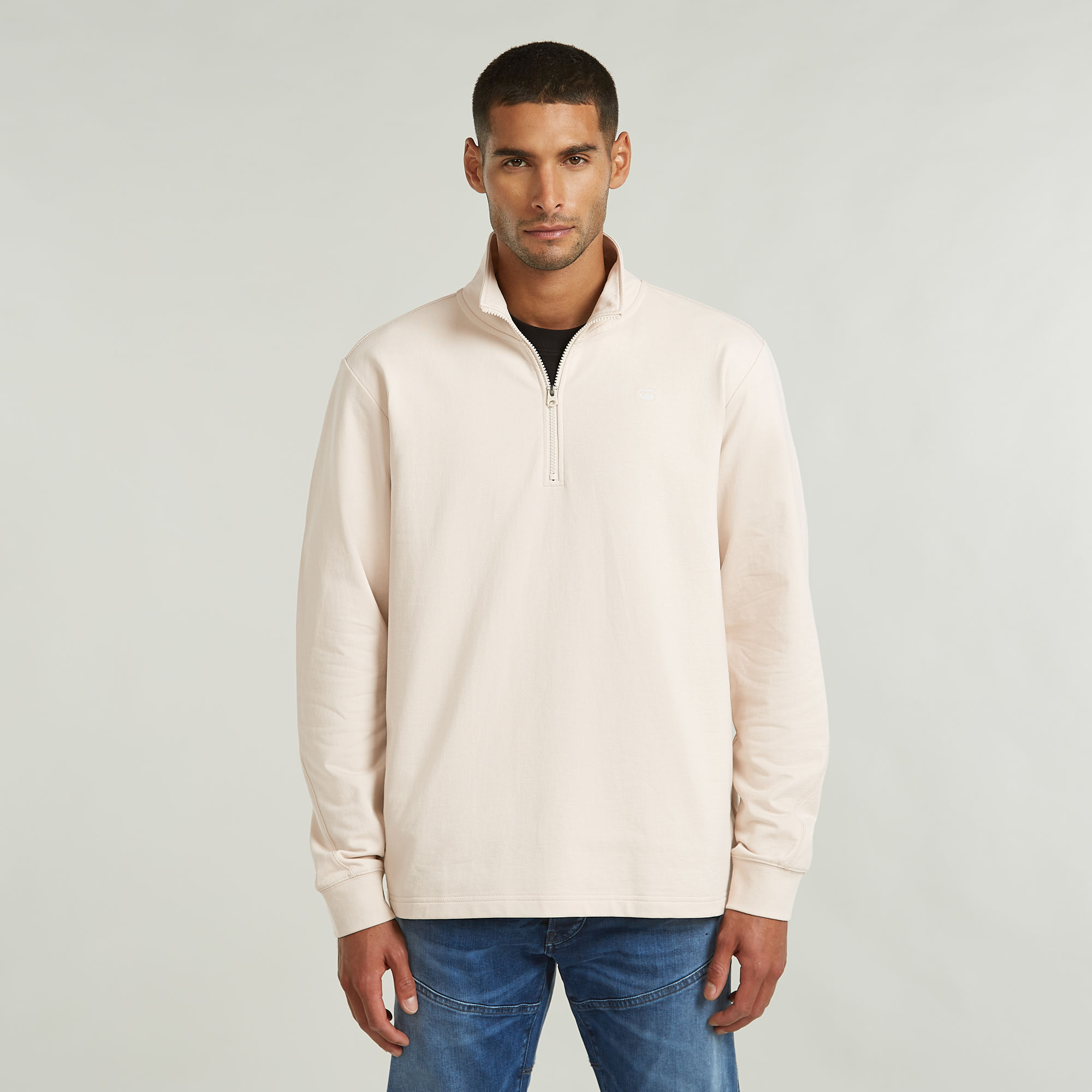 

Tweeter Half Zip Long Sleeve - White - Men