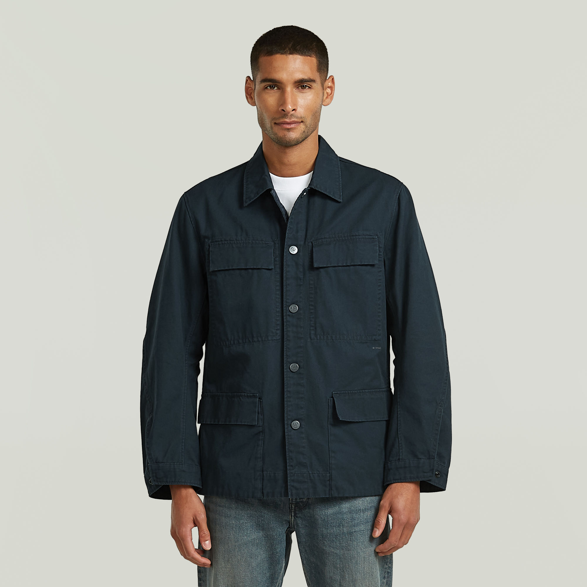 

Reversible 4 Pocket Overshirt - Donkerblauw - Heren