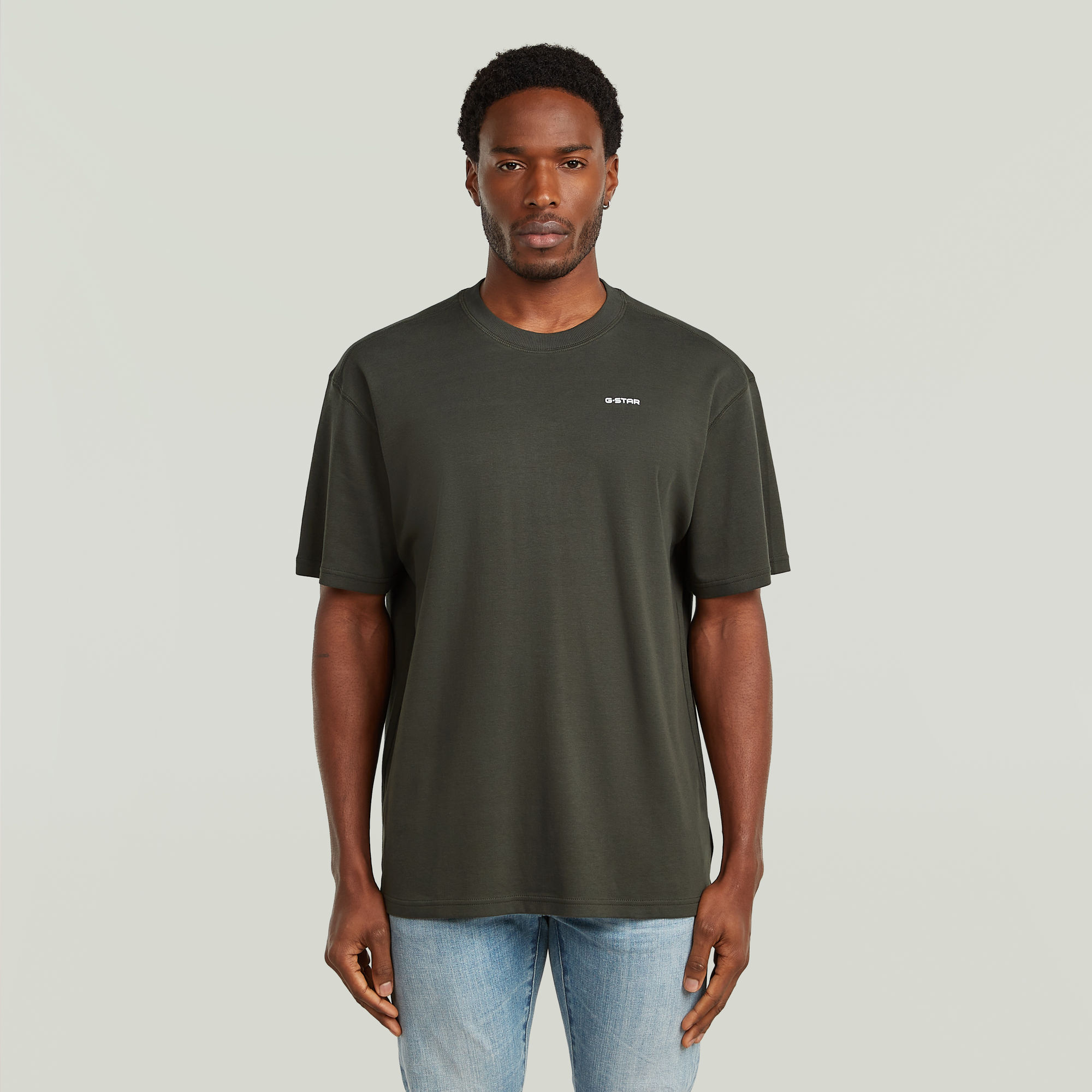 

Rib Insert Relaxed T-Shirt - Grijs - Heren