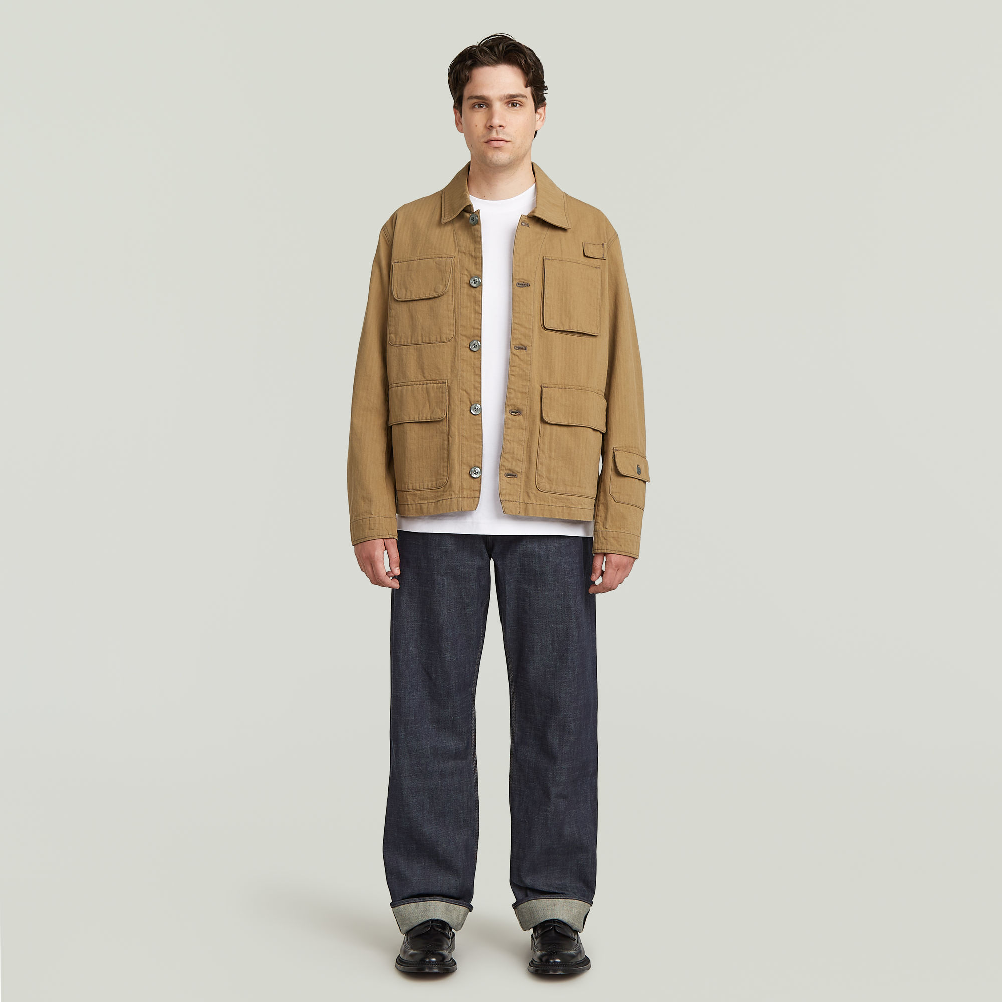 Thumbnail - G-S026 Deegie Selvedge Jeans - Dunkelblau - Herren