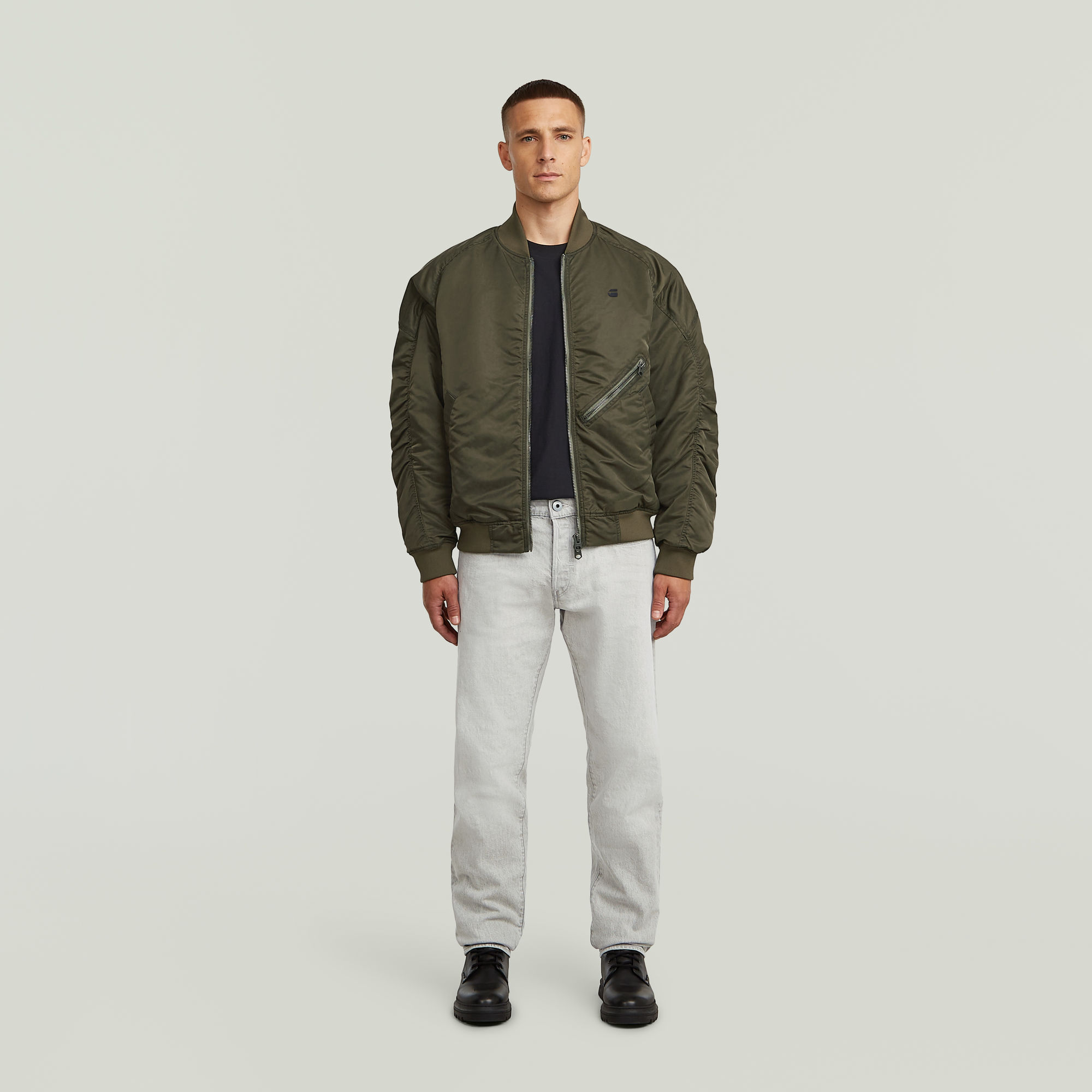 Thumbnail - GA-1 Lightweight Padded Bomberjacke - Grün - Herren