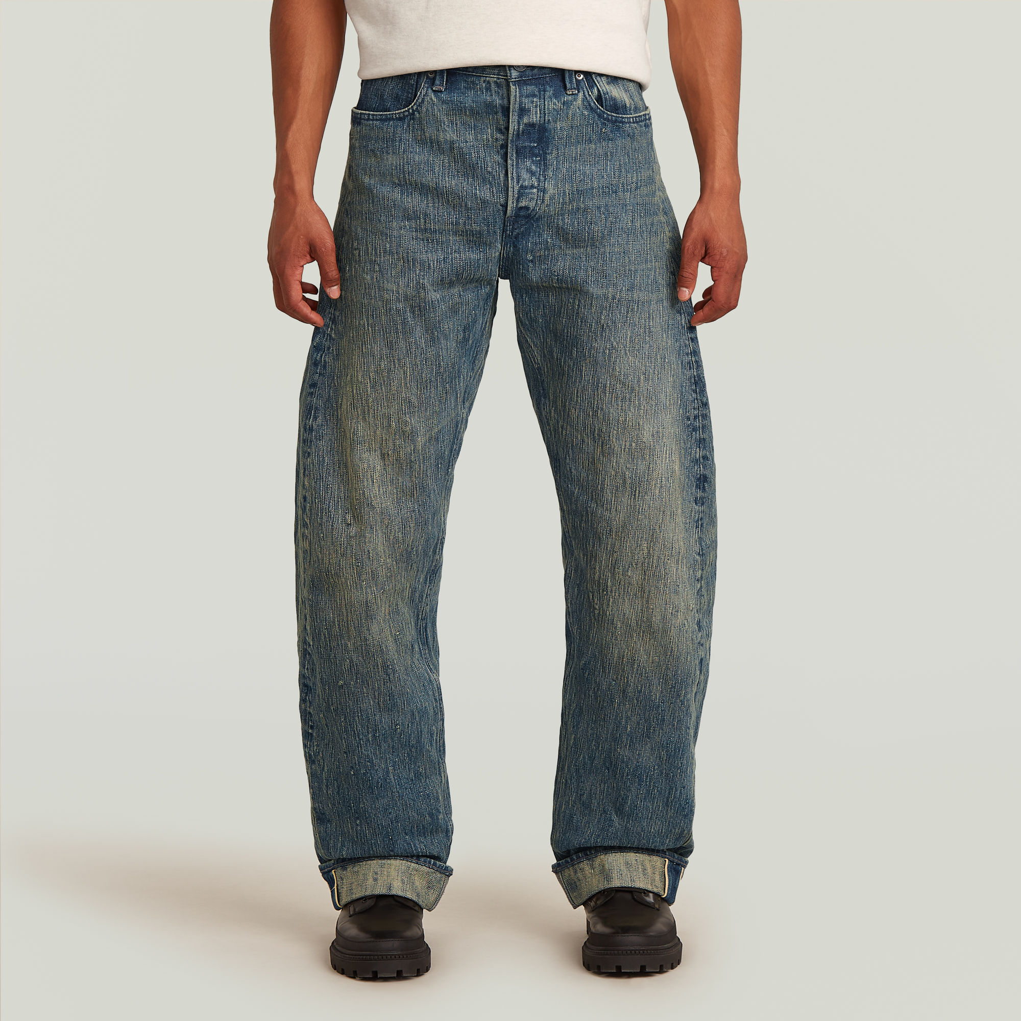 G-S018 Bend Selvedge Jeans - Mittelblau - Herren