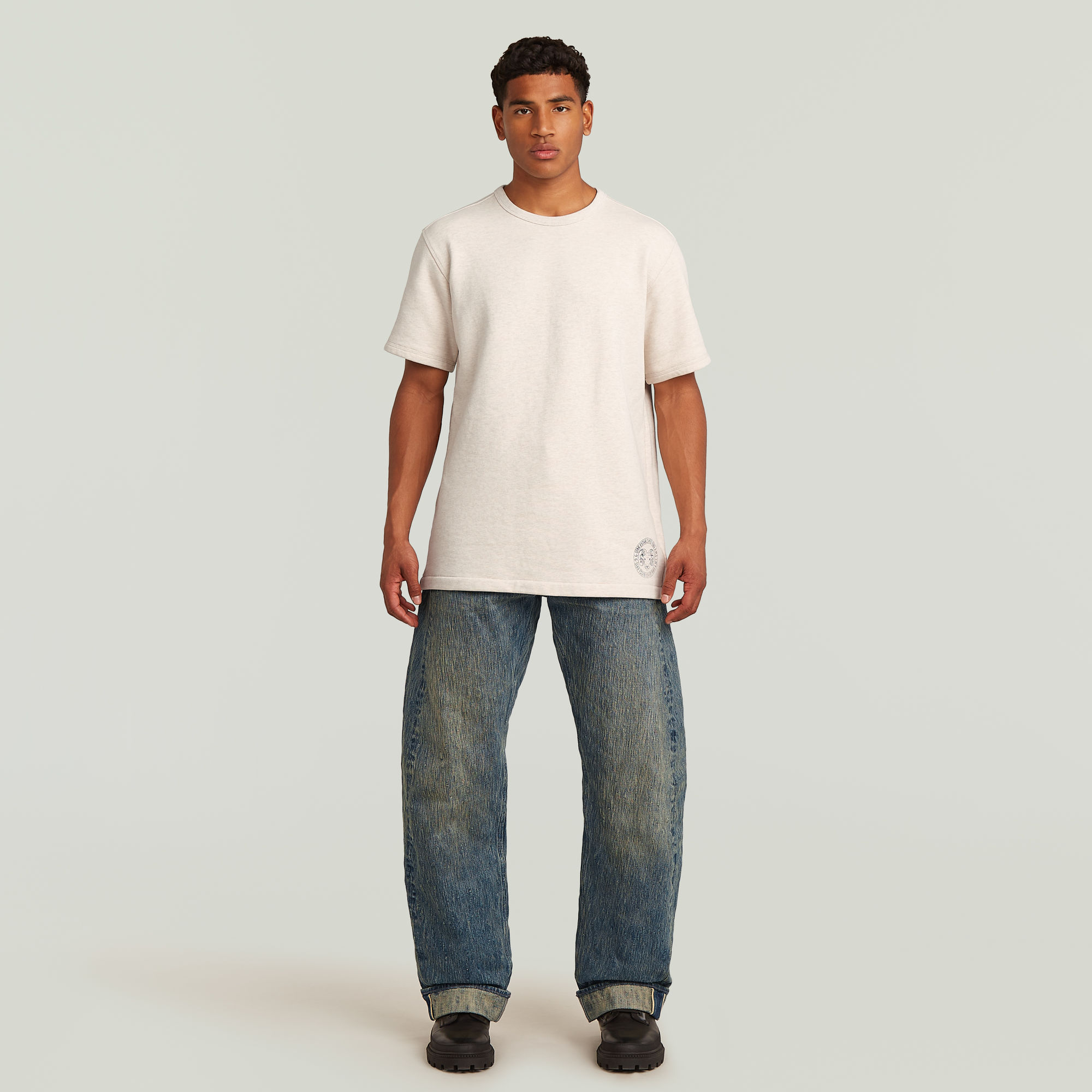 Thumbnail - G-S018 Bend Selvedge Jeans - Mittelblau - Herren