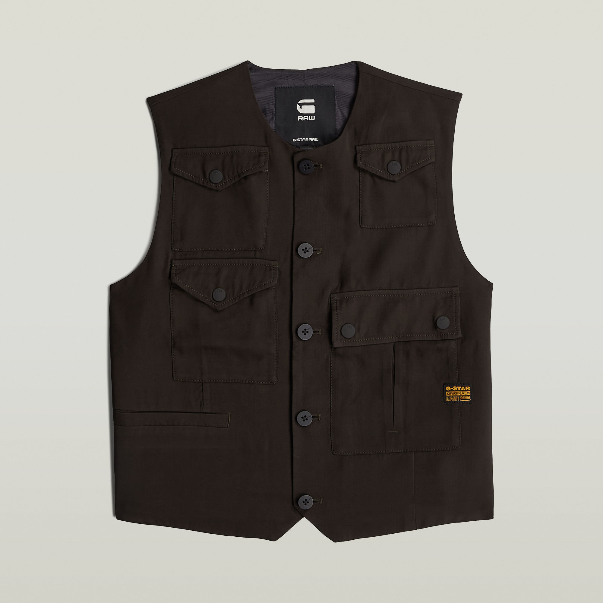 Thumbnail - Pocket -Weste - Braun - Damen