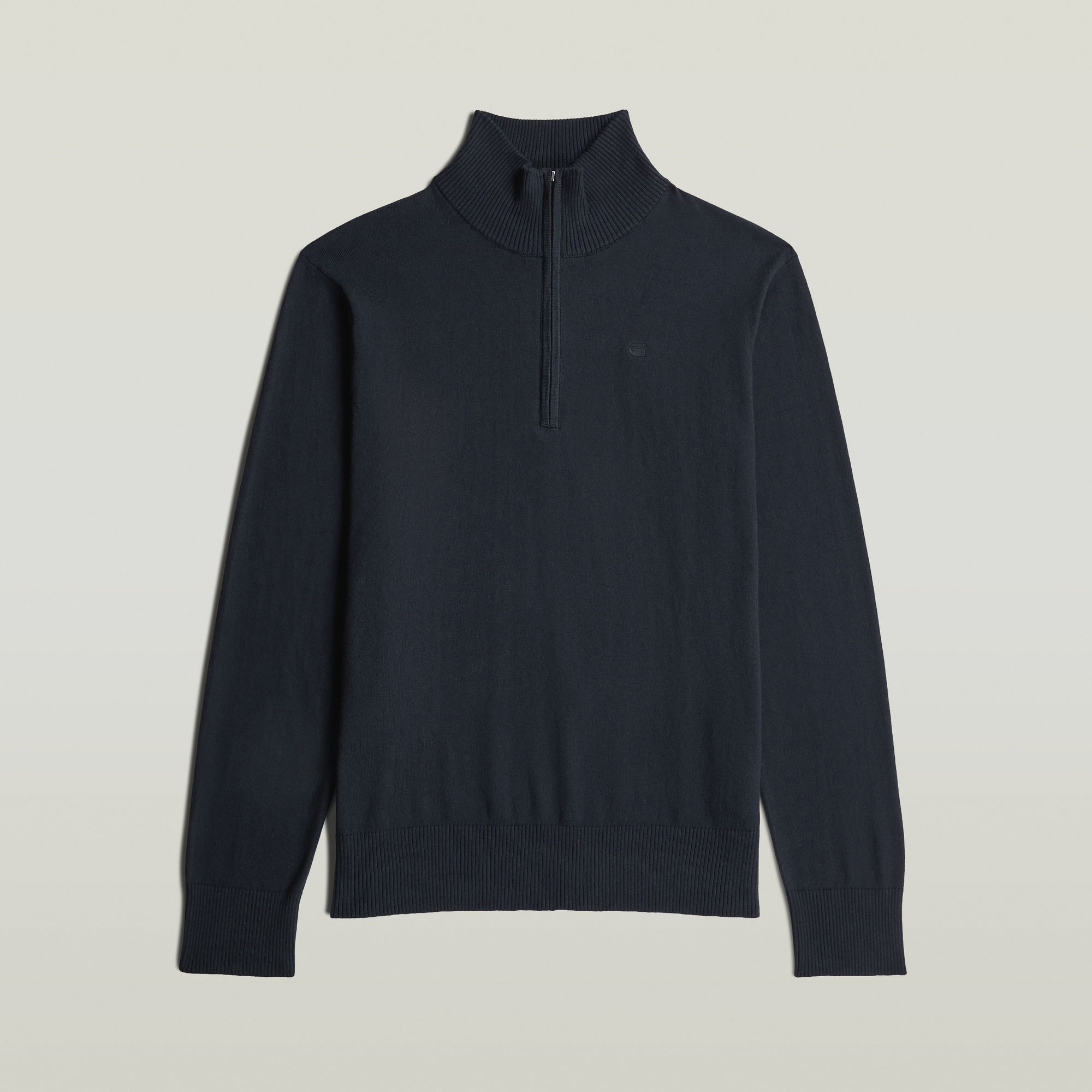 Thumbnail - The Olivier - Correct Half Zip Sweatshirt - Dunkelblau - Herren