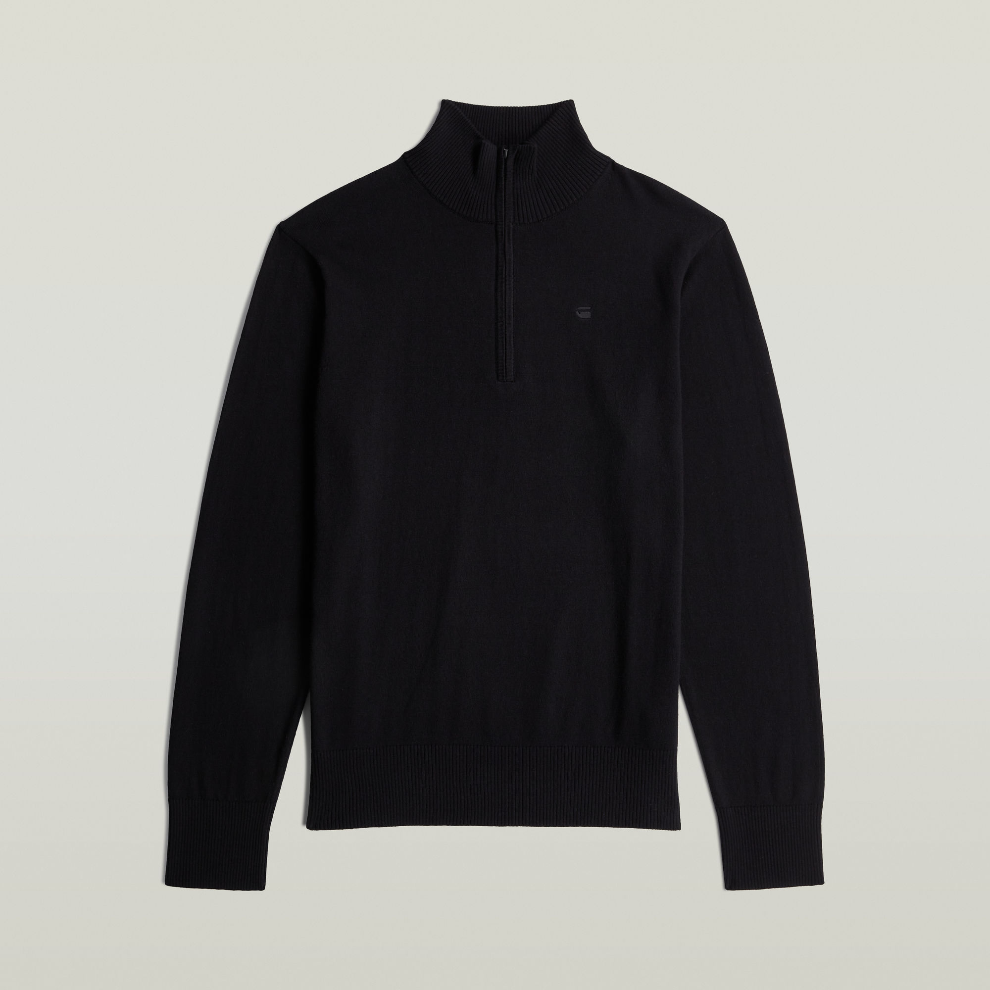 Thumbnail - The Olivier - Correct Half Zip Sweatshirt - Schwarz - Herren