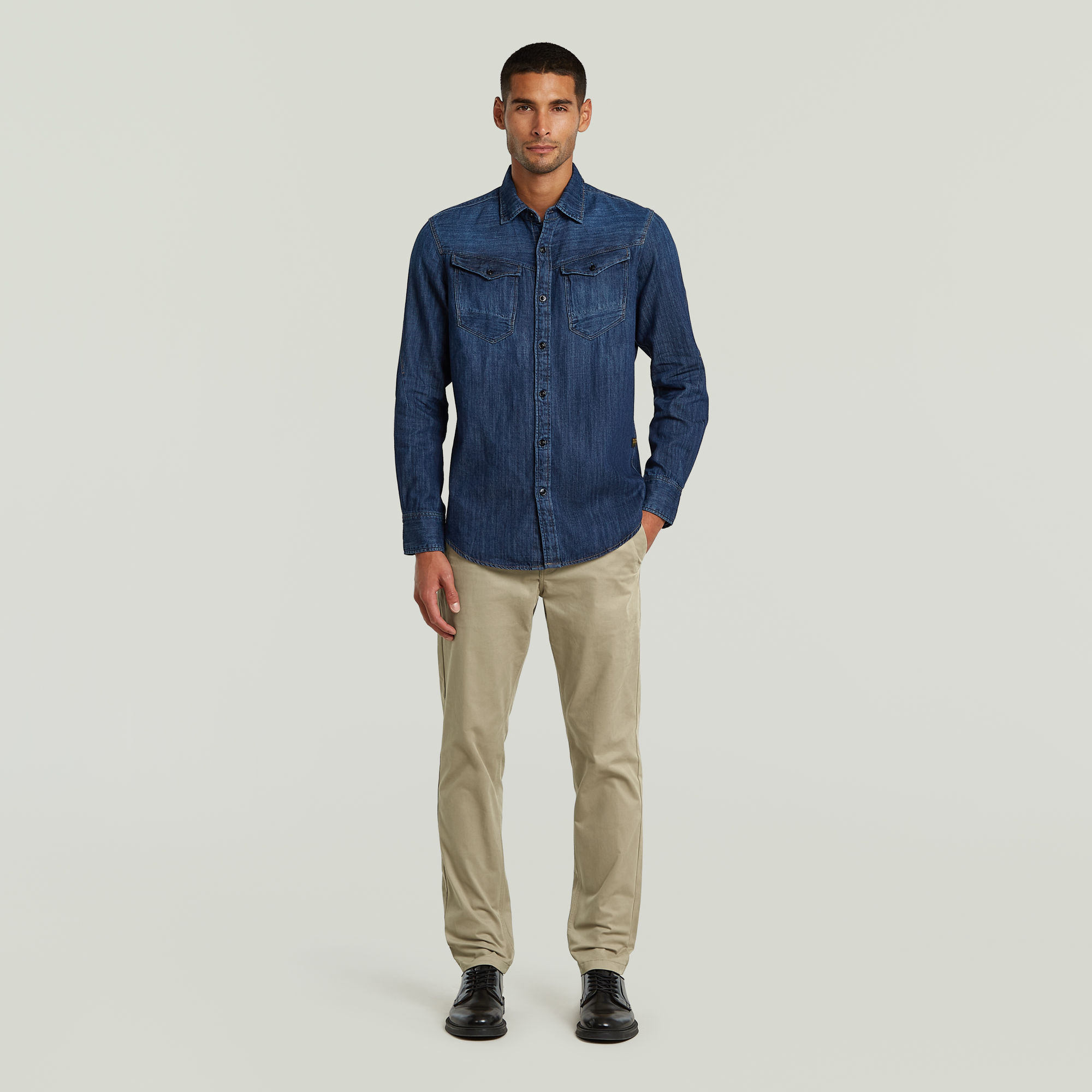 Thumbnail - Arc 3D Slim Hemd - Dunkelblau - Herren