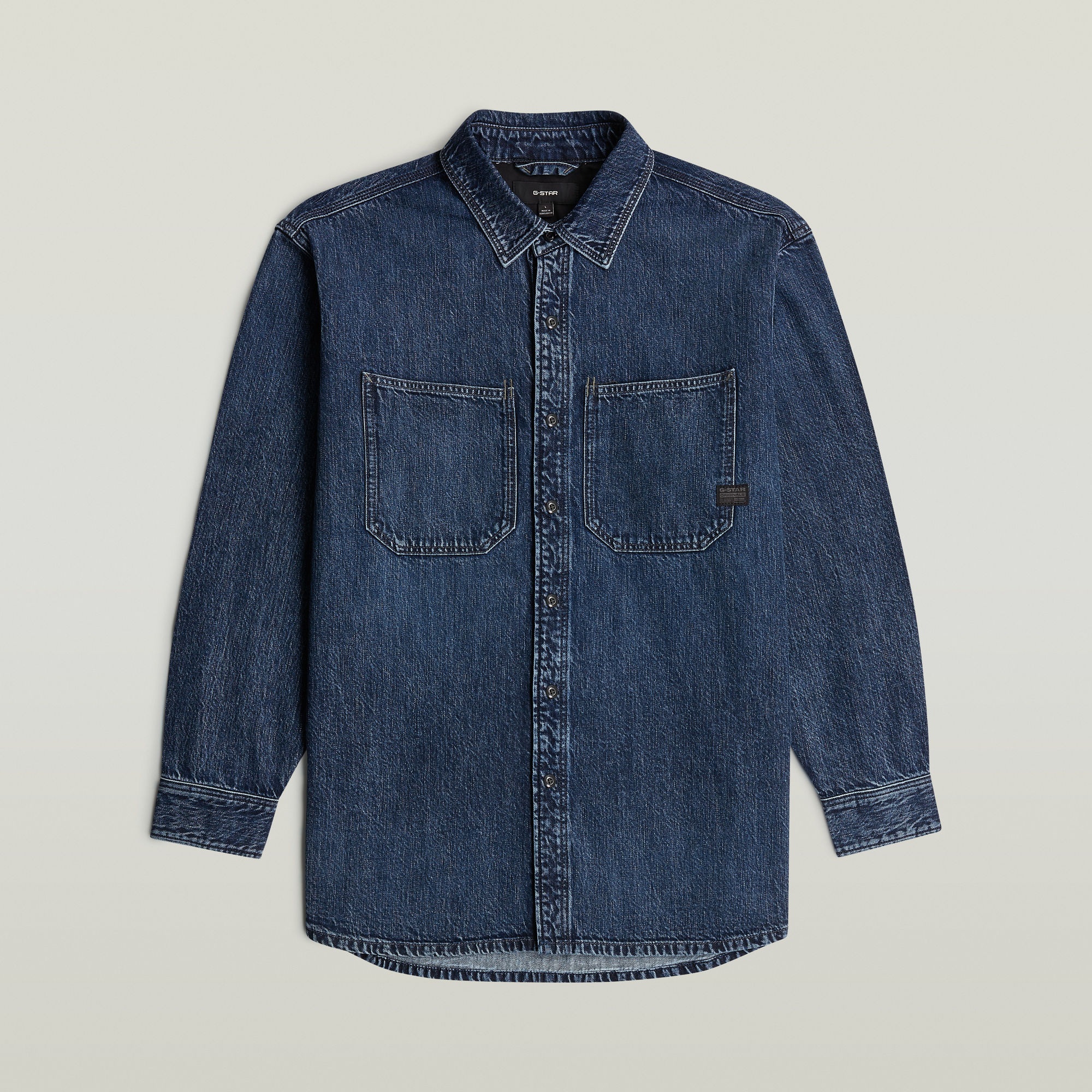 Thumbnail - Relaxed 2-Pocket Shirt - Mittelblau - Herren