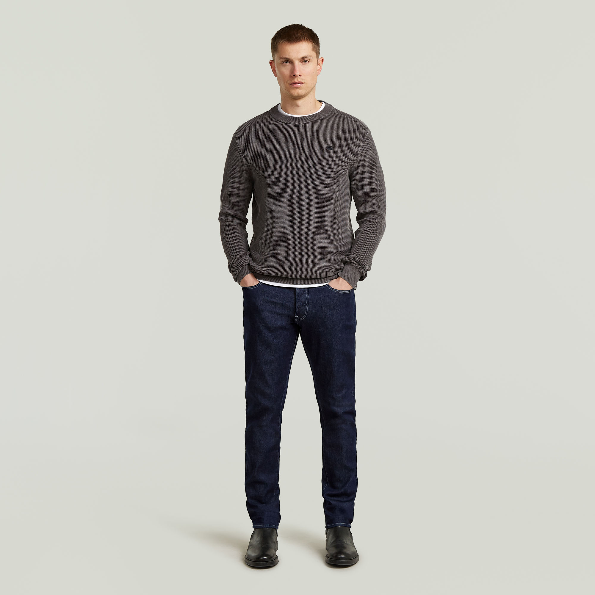 Thumbnail - 3301 Regular Tapered Jeans - Dunkelblau - Herren