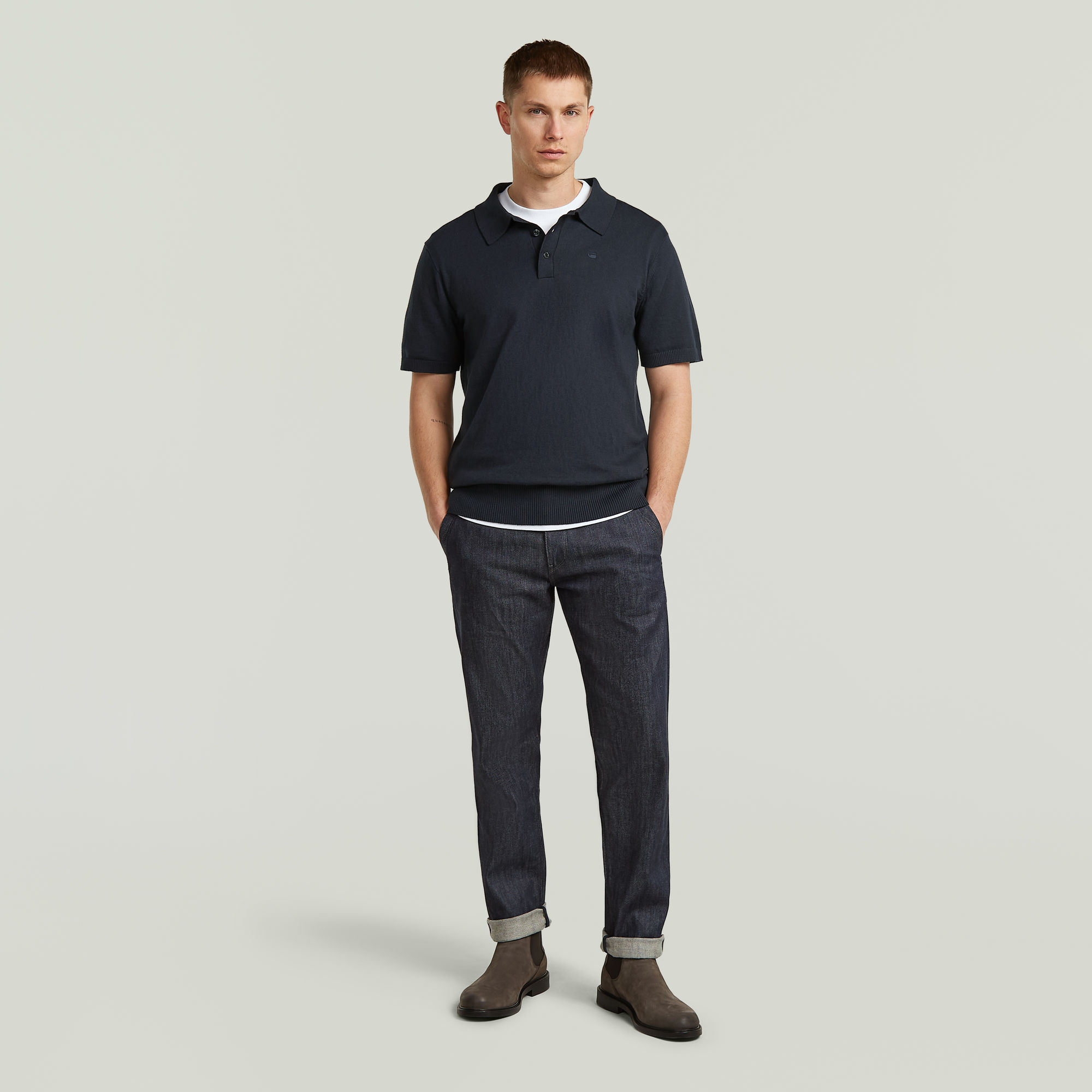 Thumbnail - The Willem - Correct Poloshirt - Dunkelblau - Herren