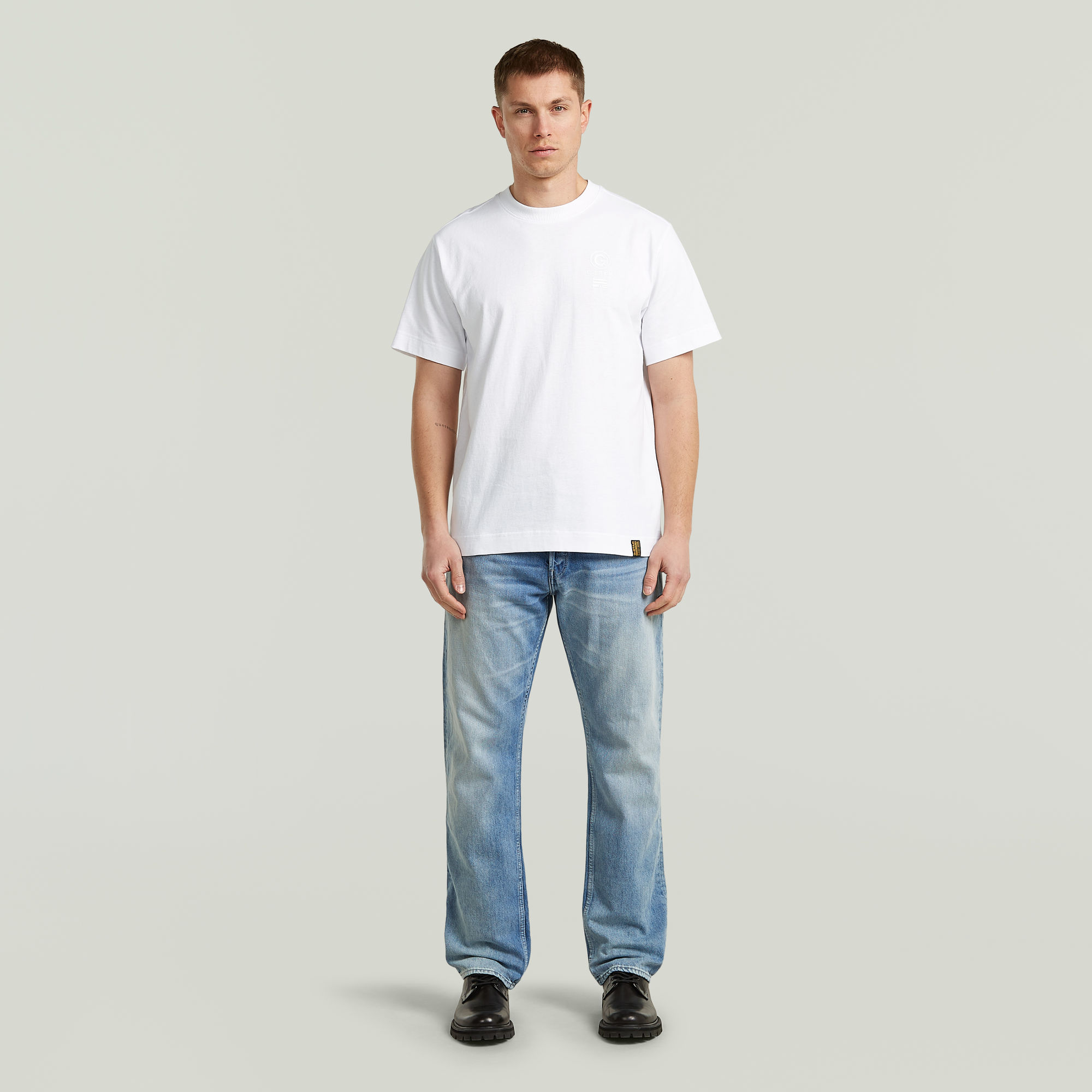 Thumbnail - Back Graphic T-Shirt - Weiß - Herren