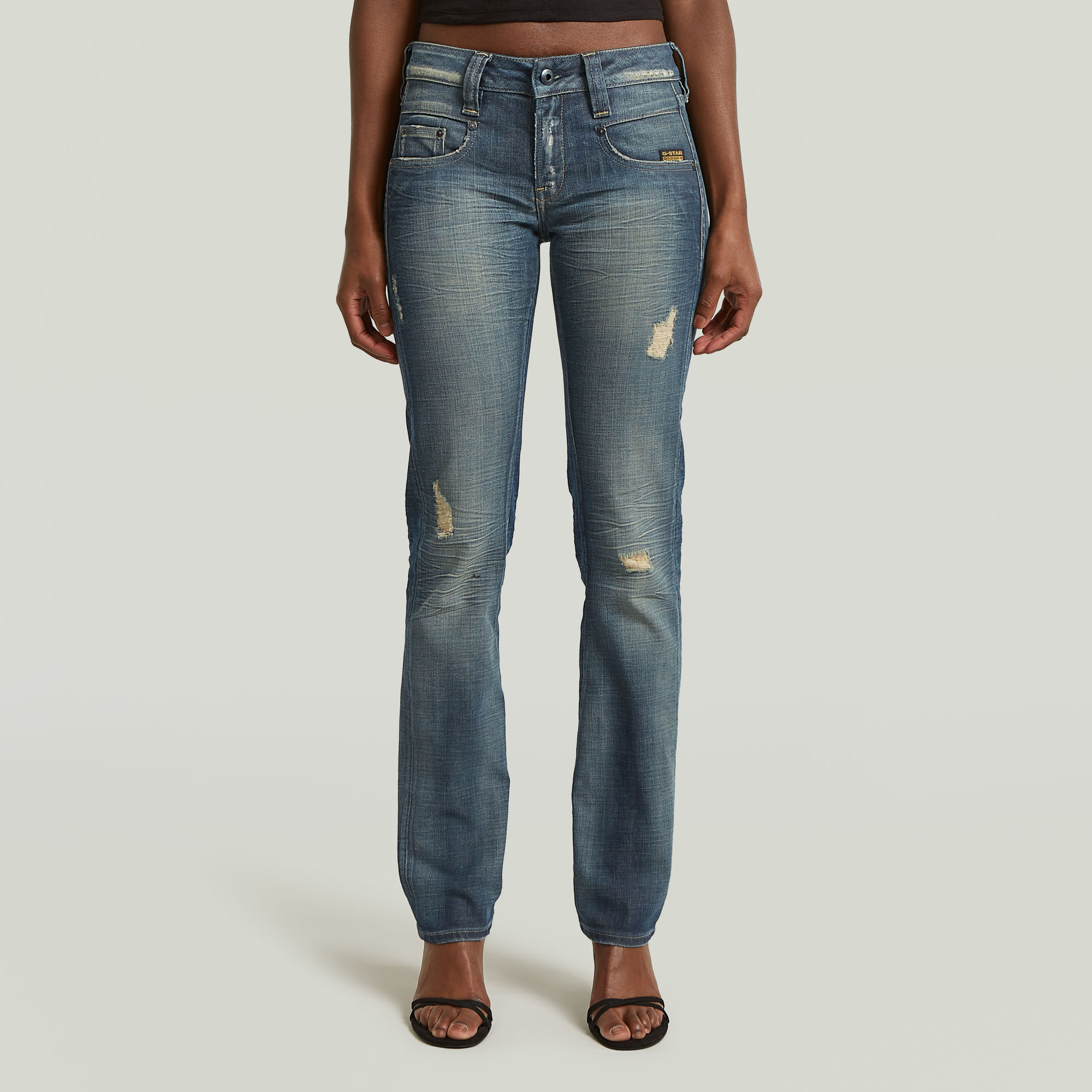 

Radar Slim Straight Jeans - Midden blauw - Dames