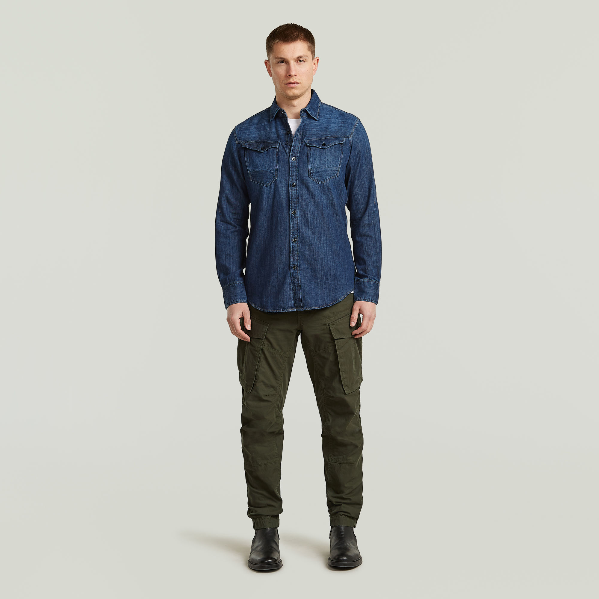 Thumbnail - Cargo 3D Regular Tapered Cuffed Hose - Grün - Herren