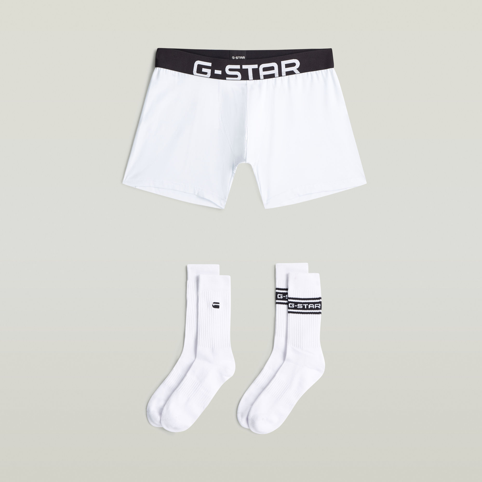 

Set Boxershort en Sokken 40-43 - Wit - Heren
