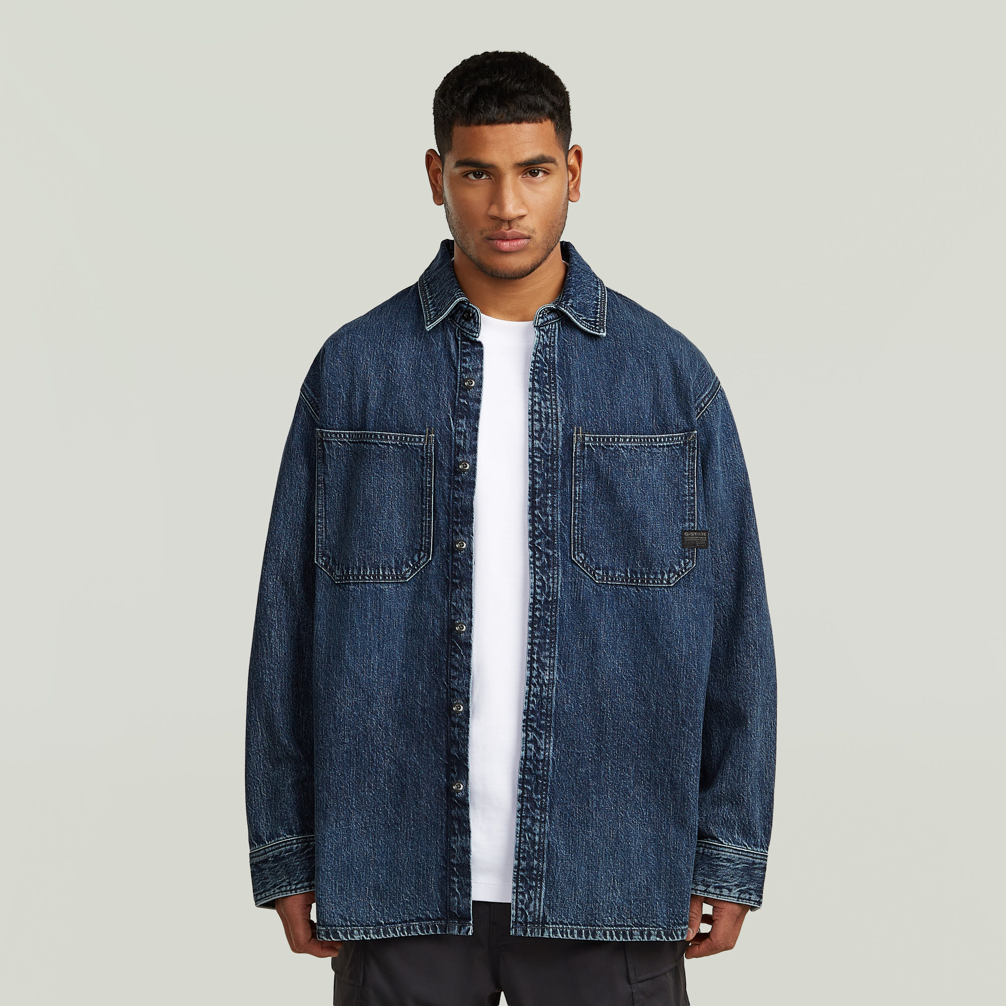 

Relaxed 2-Pocket Overhemd - Midden blauw - Heren